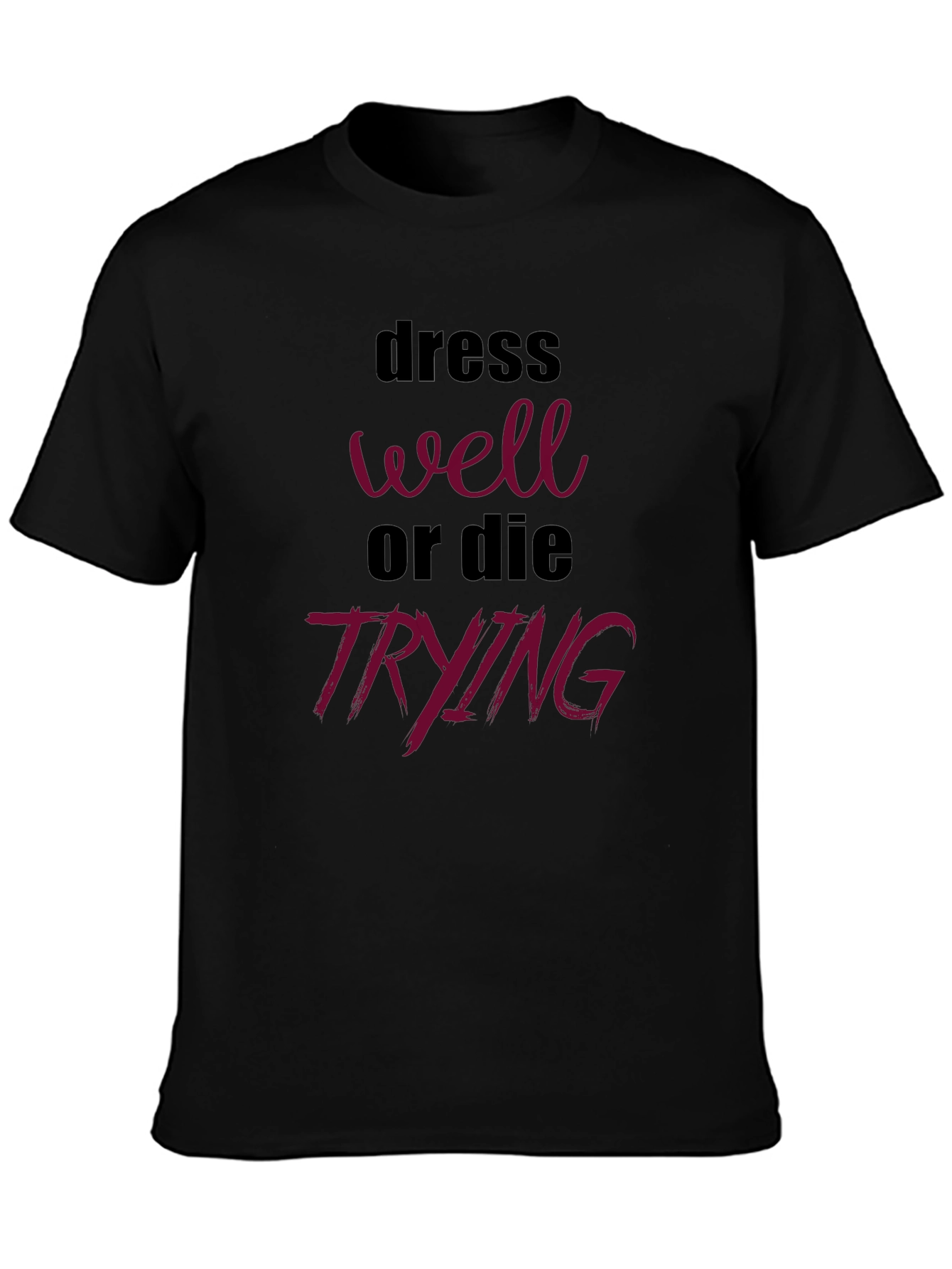 Black Dress Well T-Shirt - Stylish Fashion Statement view 3