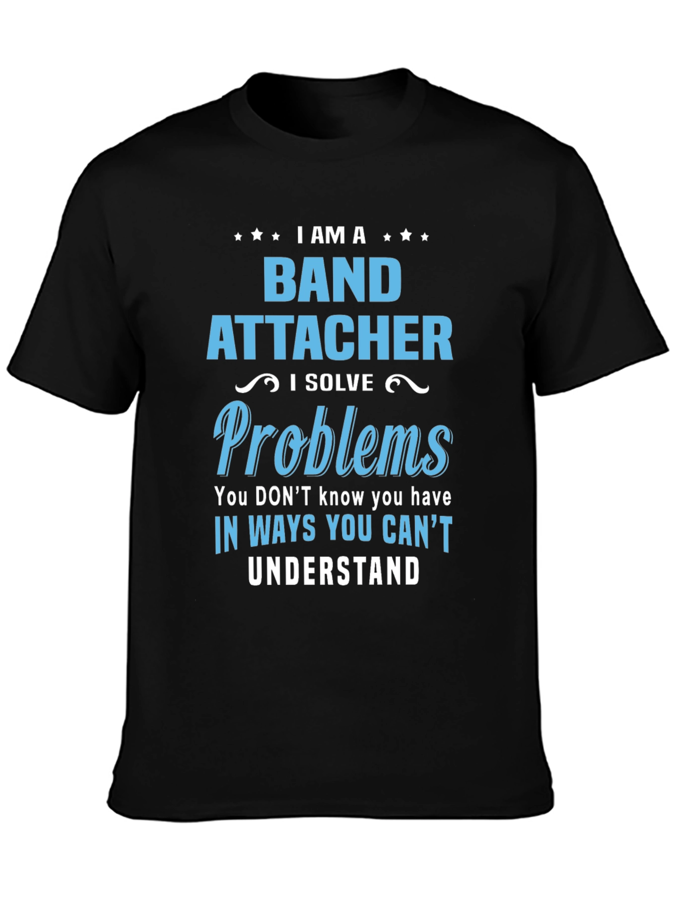Black I am a Band Attacher T-Shirt view 3