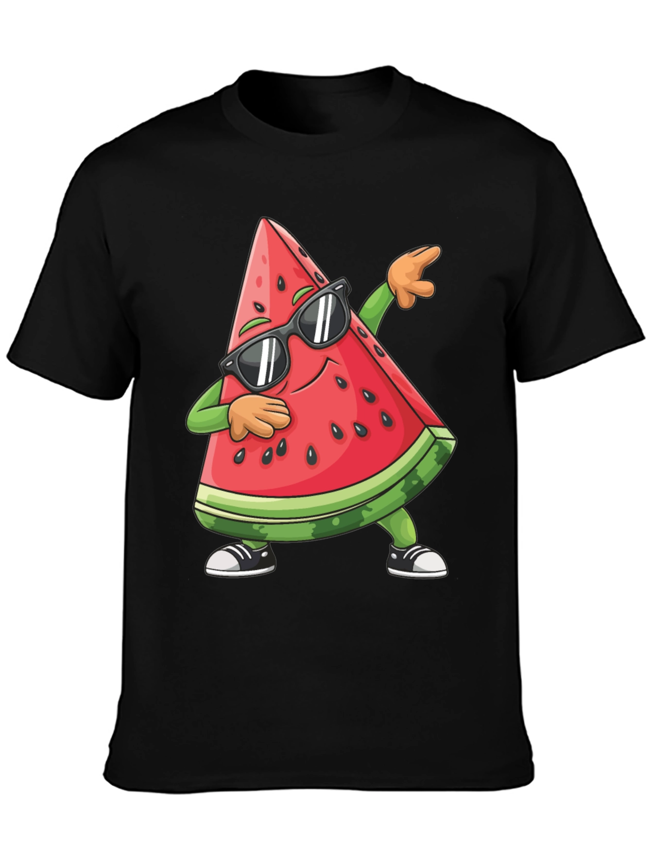 Black Cool Watermelon Dab T-Shirt - Summer Fun! view 3