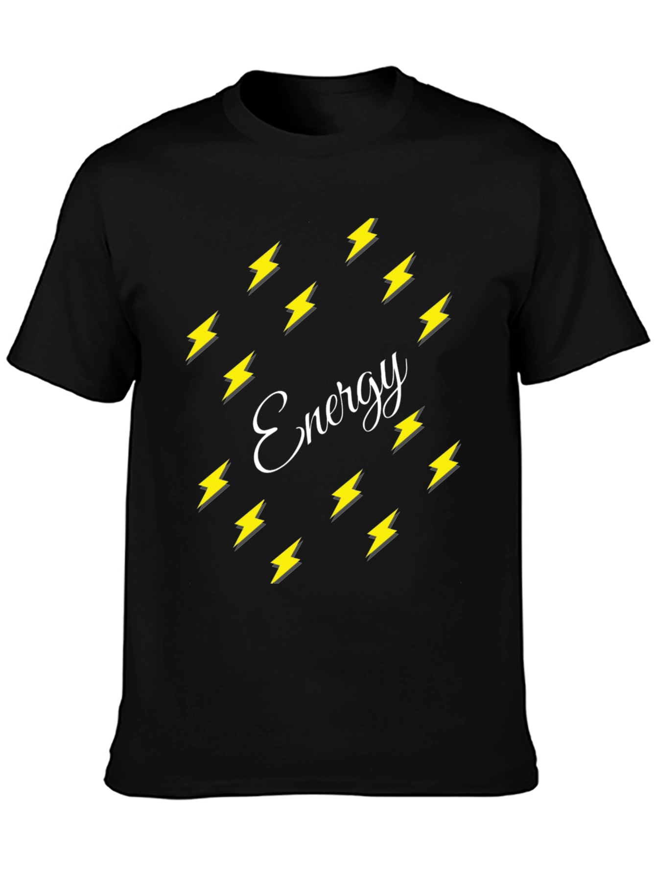 Black Energy Bolt T-Shirt - Stylish Graphic Tee view 3