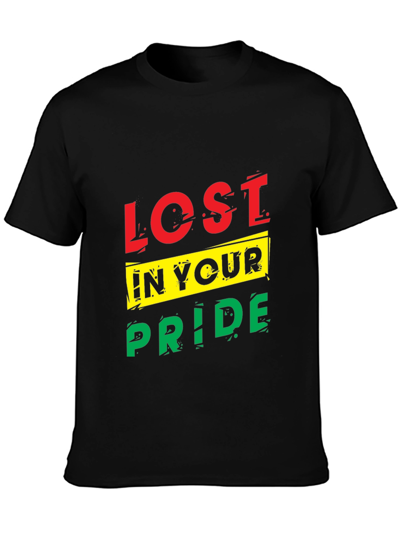 Black Lost In Your Pride Graphic T-Shirt - Black view 3