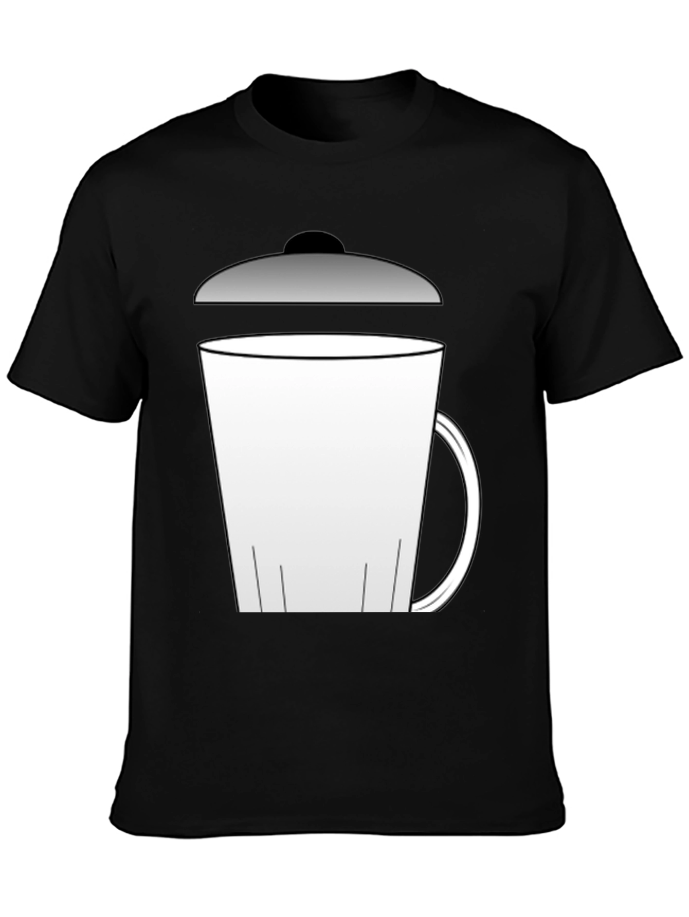 Black Novelty Trash Can T-Shirt - Funny Graphic Tee view 3