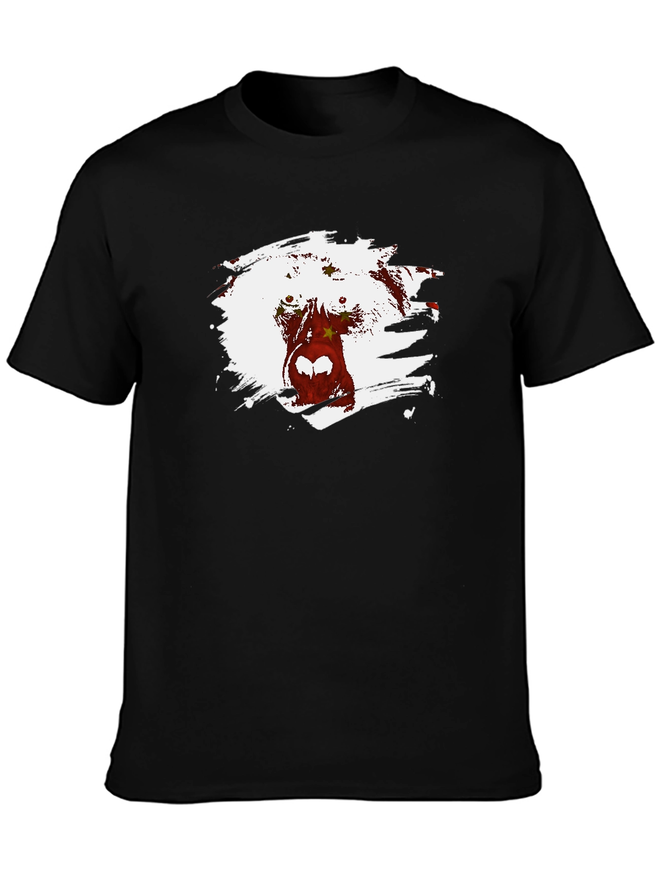 Abstract Graphic Print Crew Neck T-Shirt - 3