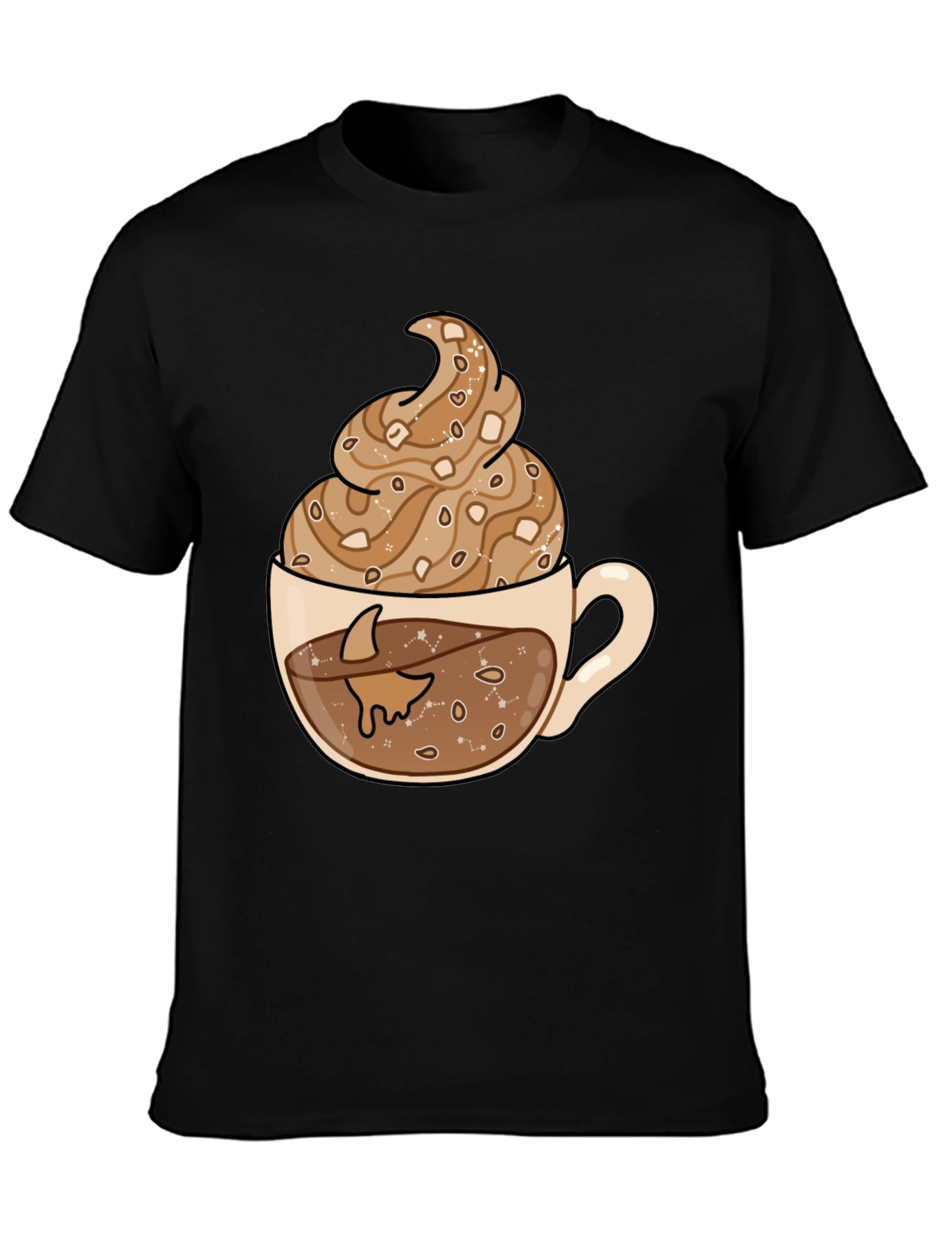 Black Coffee & Constellations Graphic Tee view 3