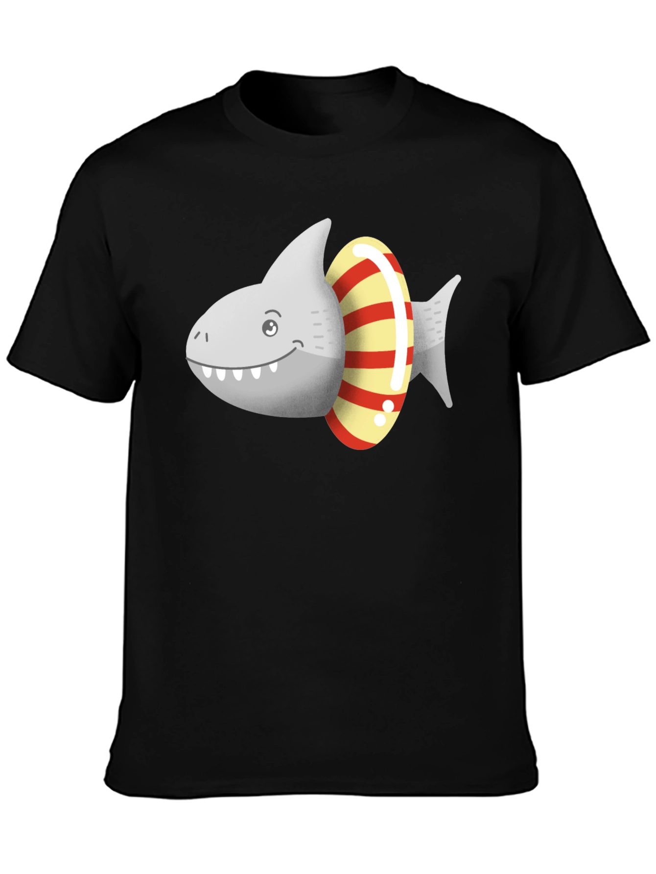 Black Shark Ring Toss Graphic Tee - Black view 3