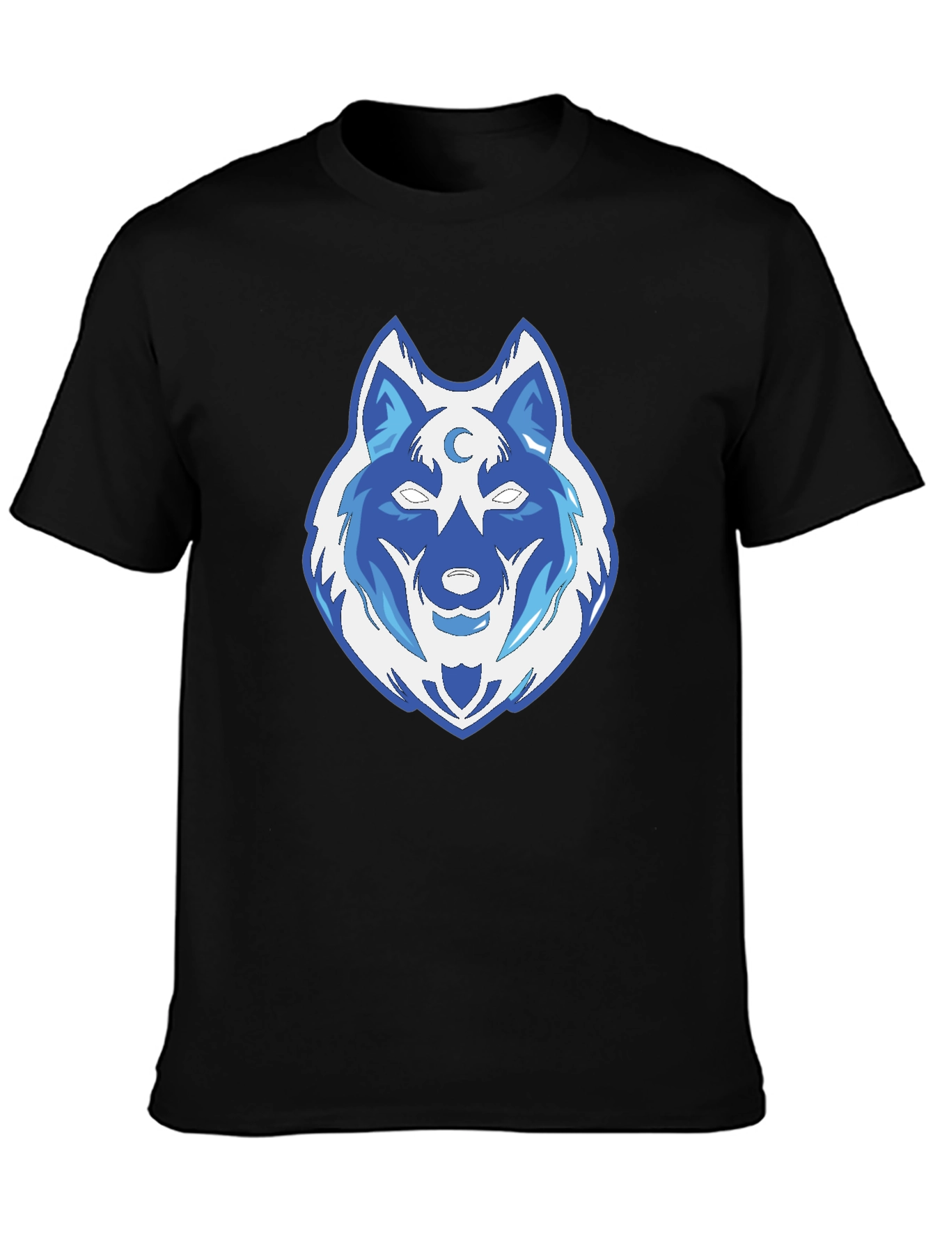 Black Wolf Moon T-Shirt - Cool Graphic Tee view 3