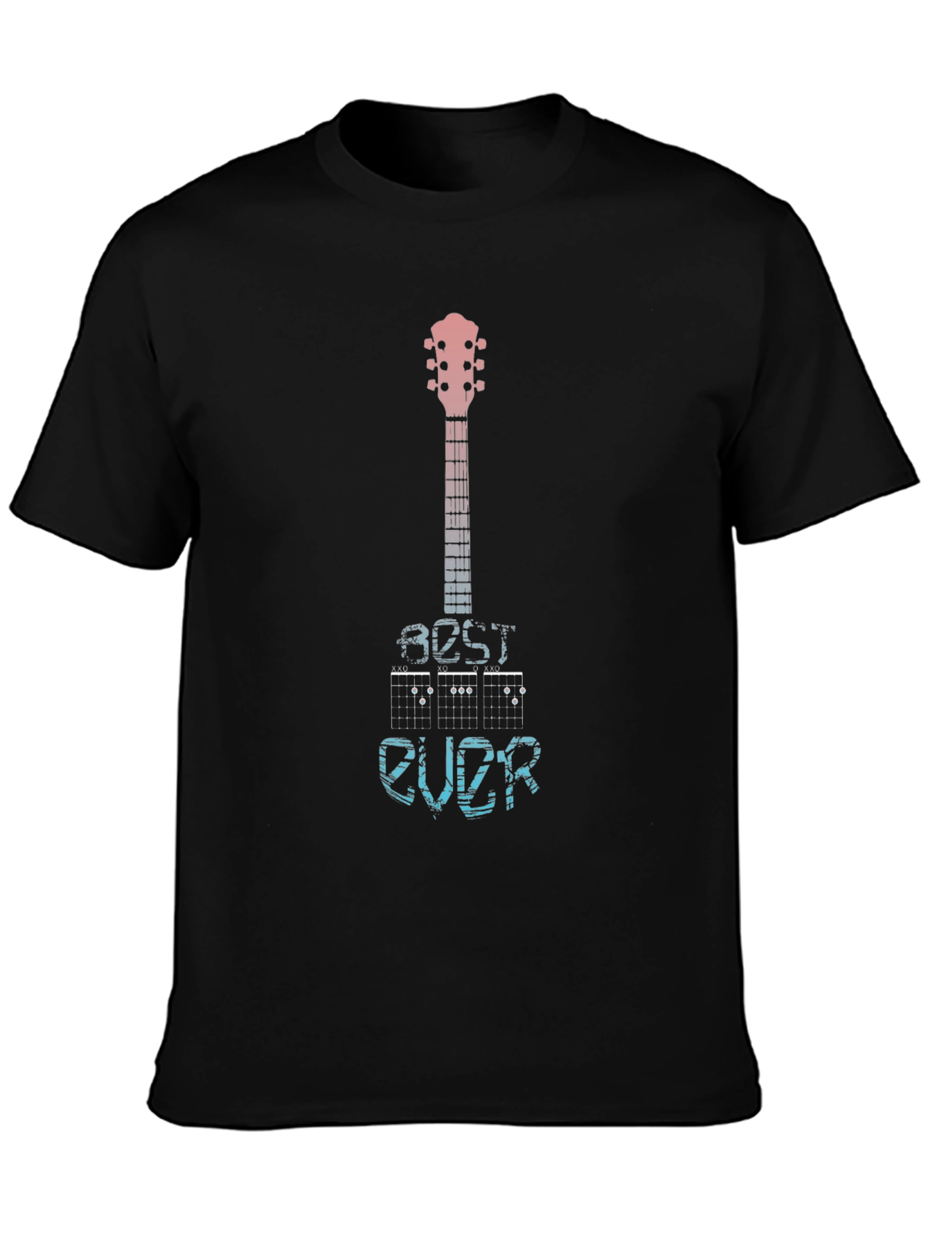 Black Best Ever Guitar T-Shirt - Music Lover Tee view 3
