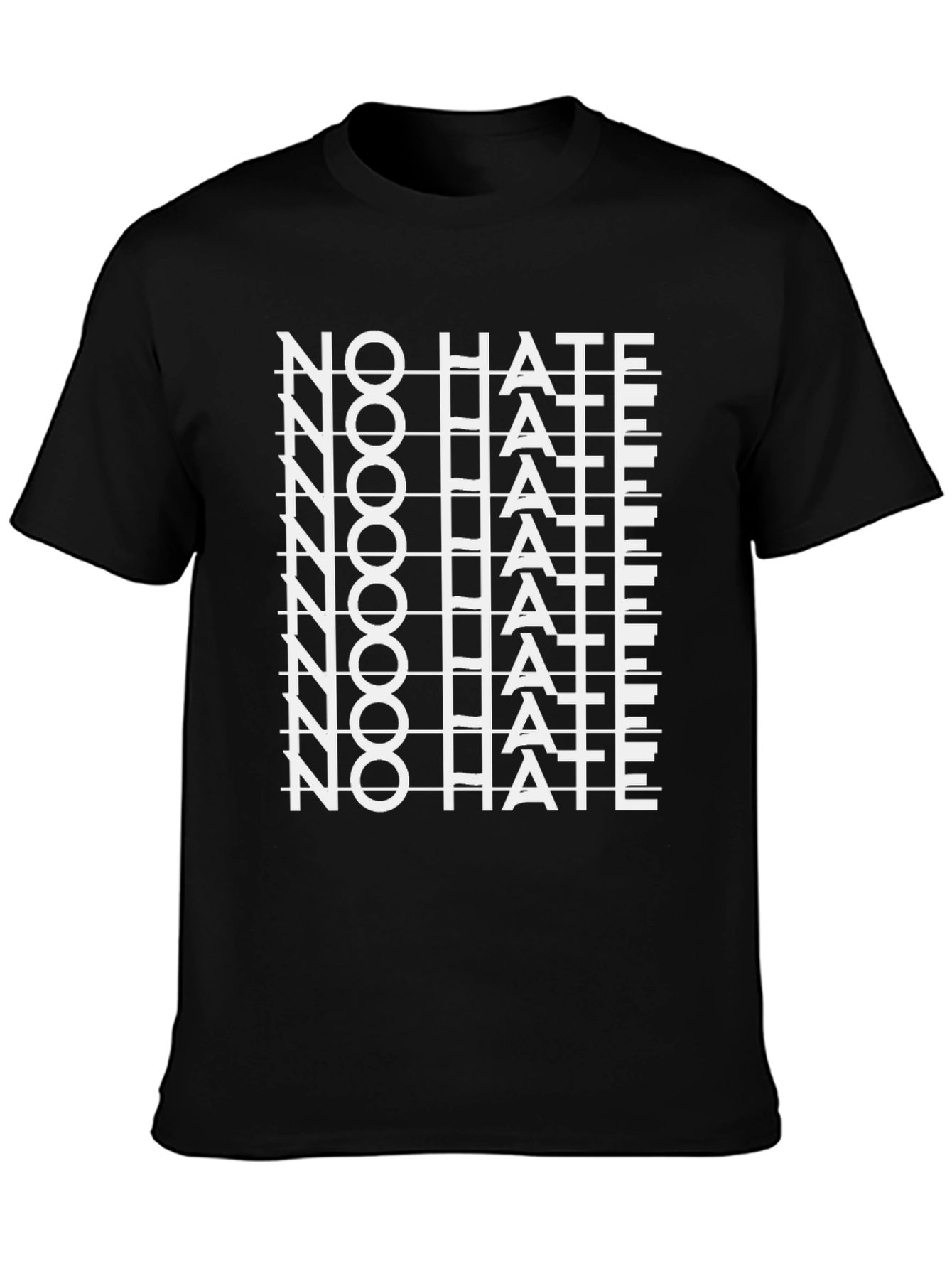 Black No Hate Graphic Tee - Black view 3