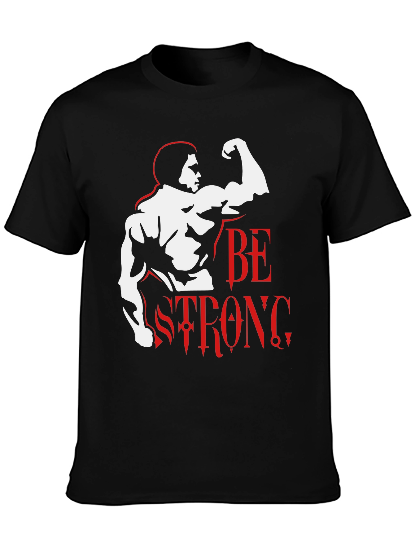 Black Be Strong Graphic T-Shirt - Black view 3