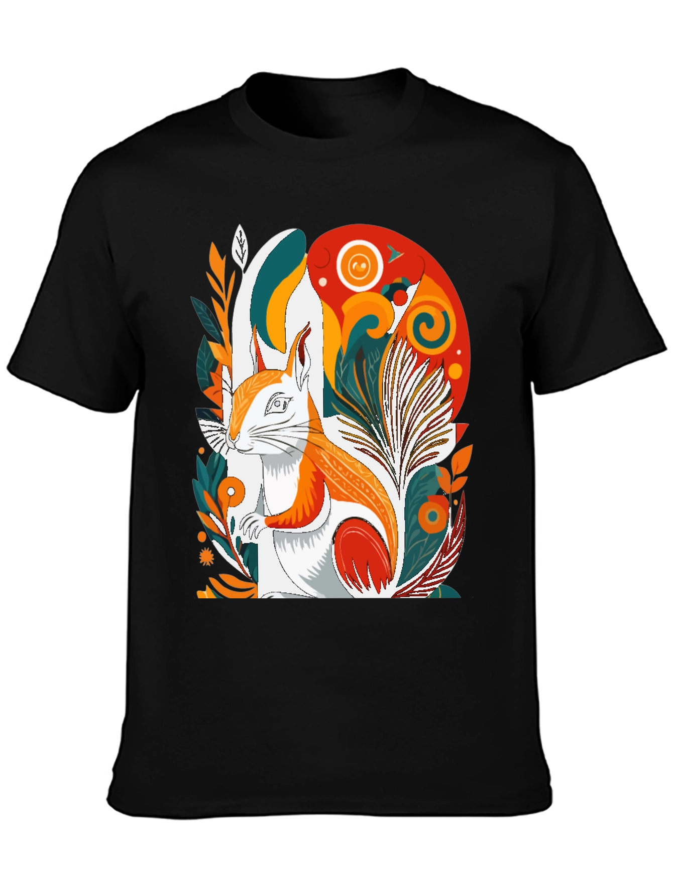 Black Squirrel Graphic Tee - Artistic Design, Modern Style view 3