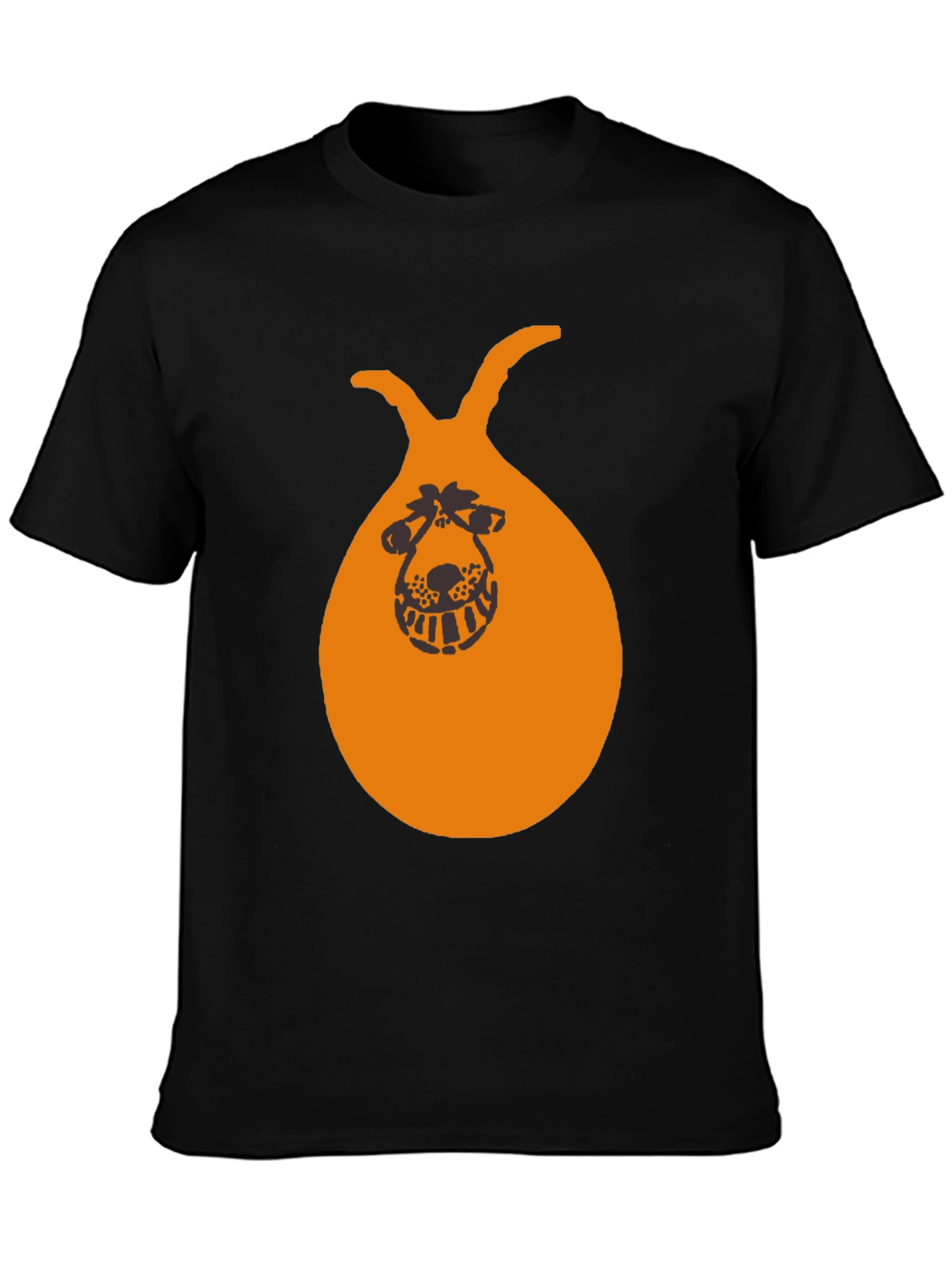 Black Funny Hopper Ball Graphic Tee - Black Cotton T-Shirt view 3