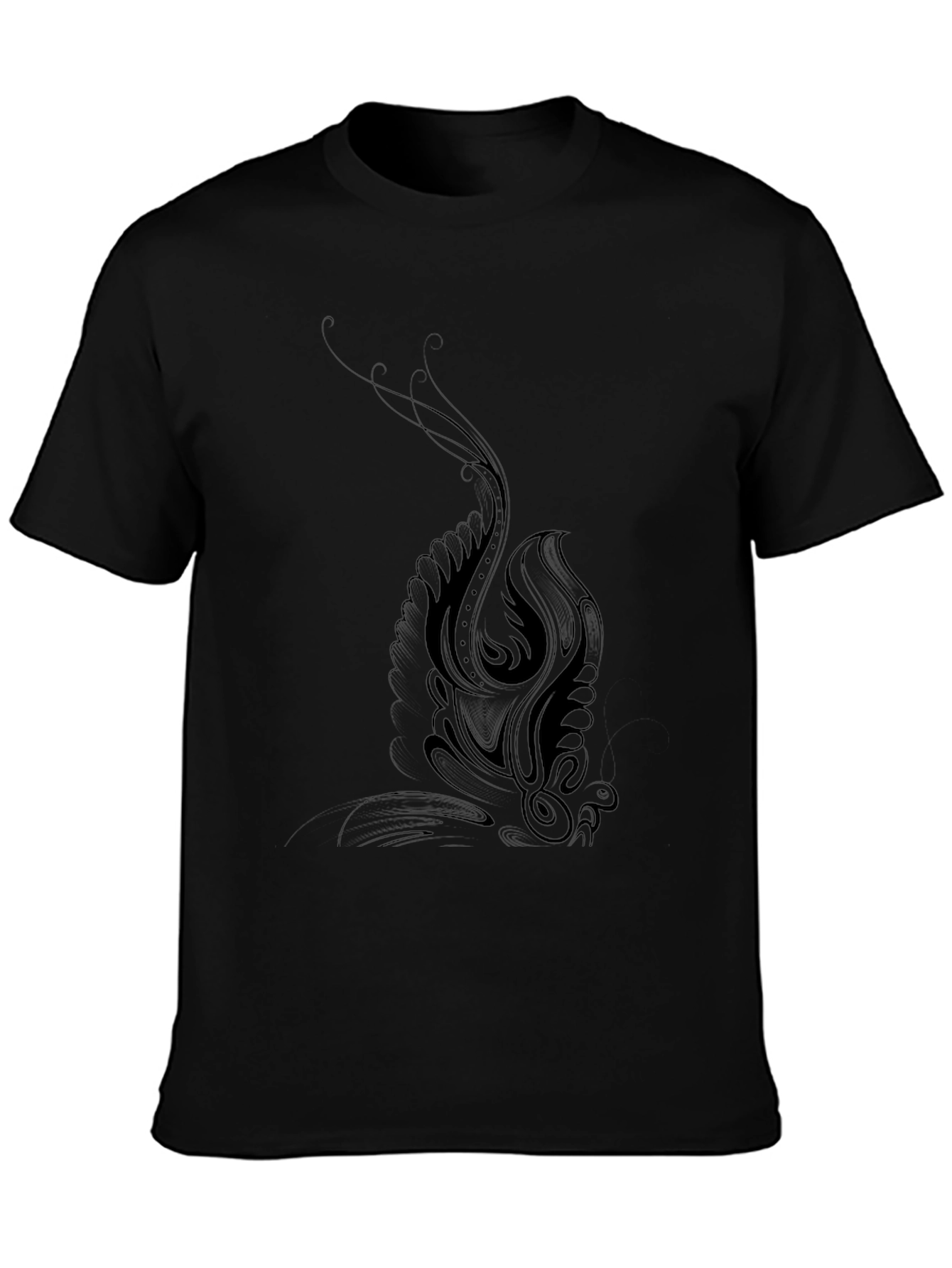 Black Phoenix Graphic Black T-Shirt for Men view 3