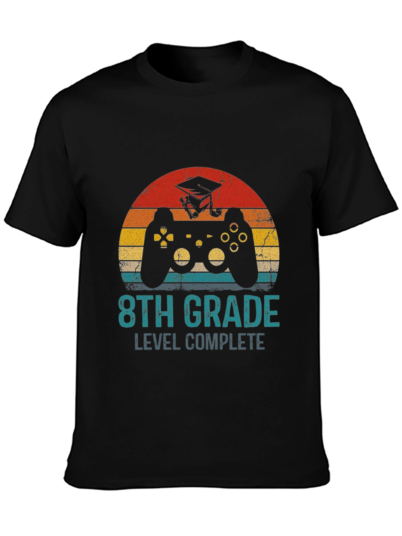8th Grade Level Complete Gamer Graduation T-Shirt - 3