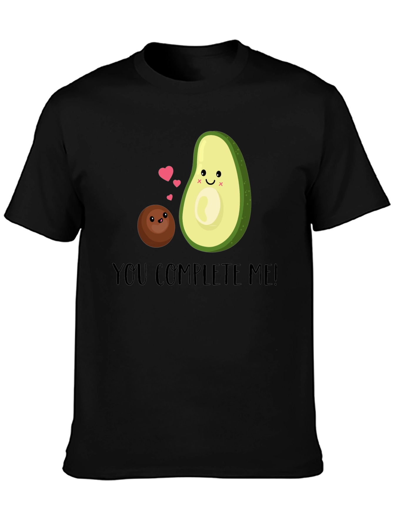 Black You Complete Me Avocado T-Shirt view 3