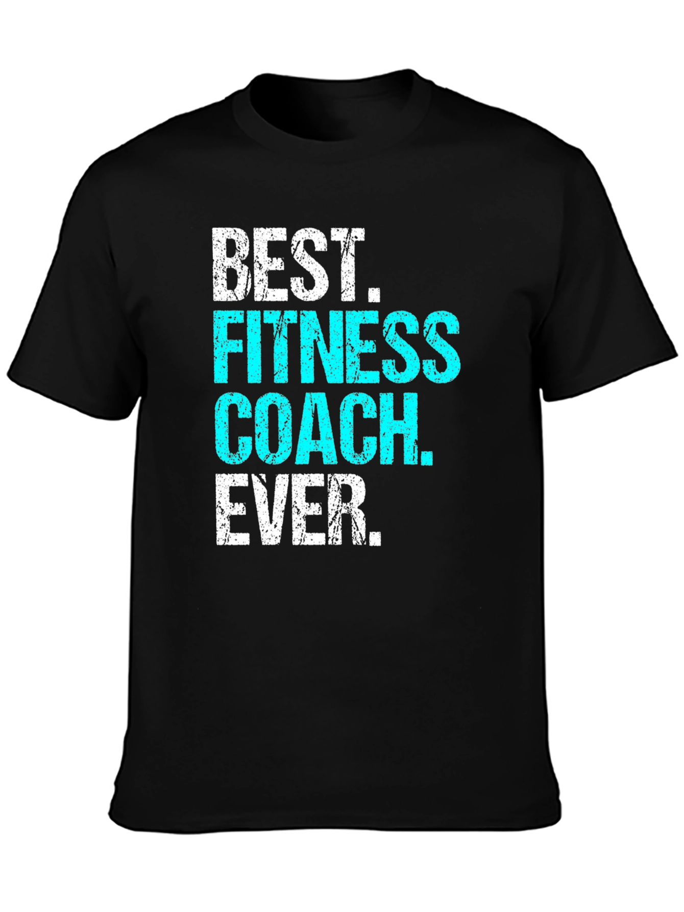 Black Best Fitness Coach Ever T-Shirt - Black view 3