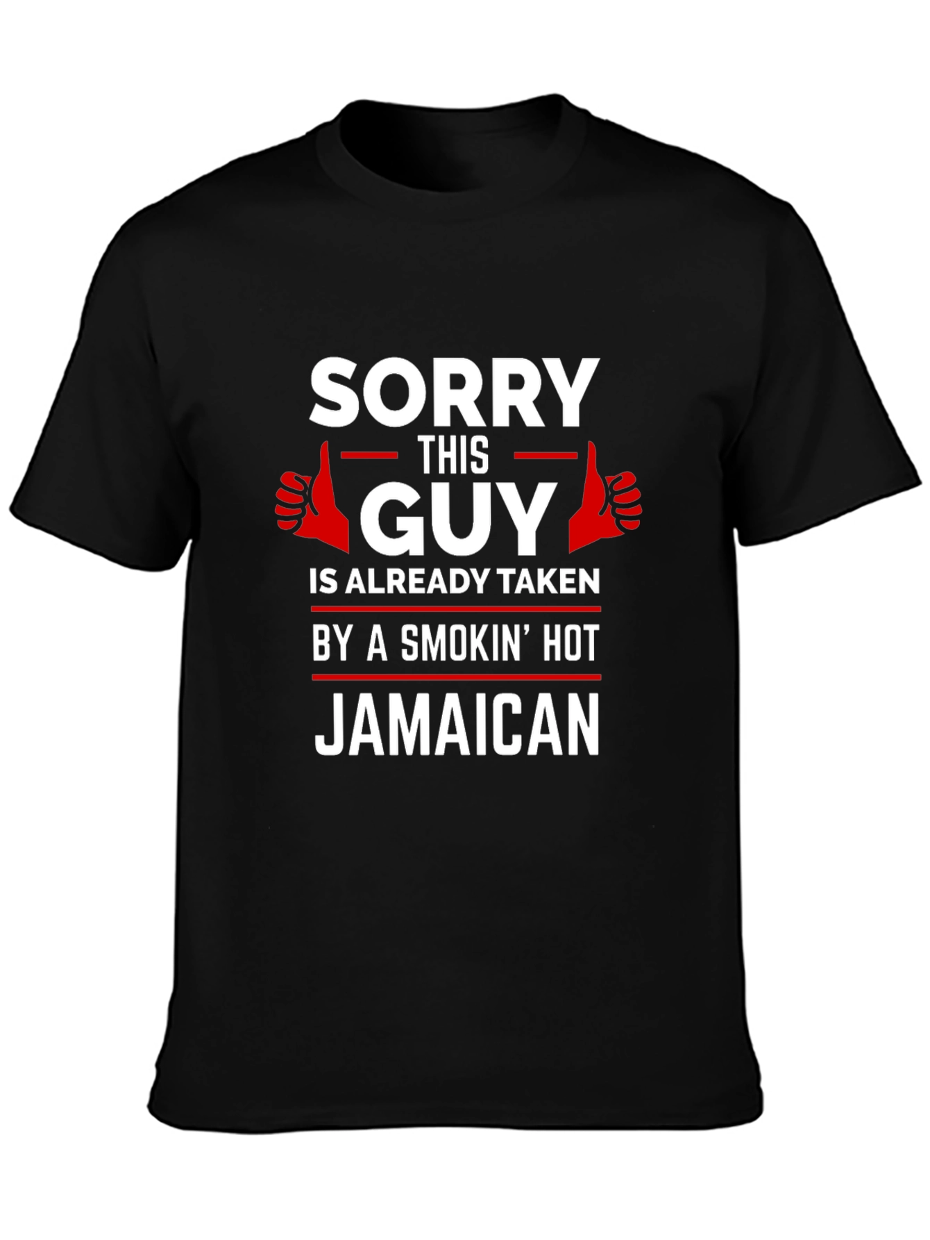 Black Funny Jamaican Girlfriend T-Shirt view 3