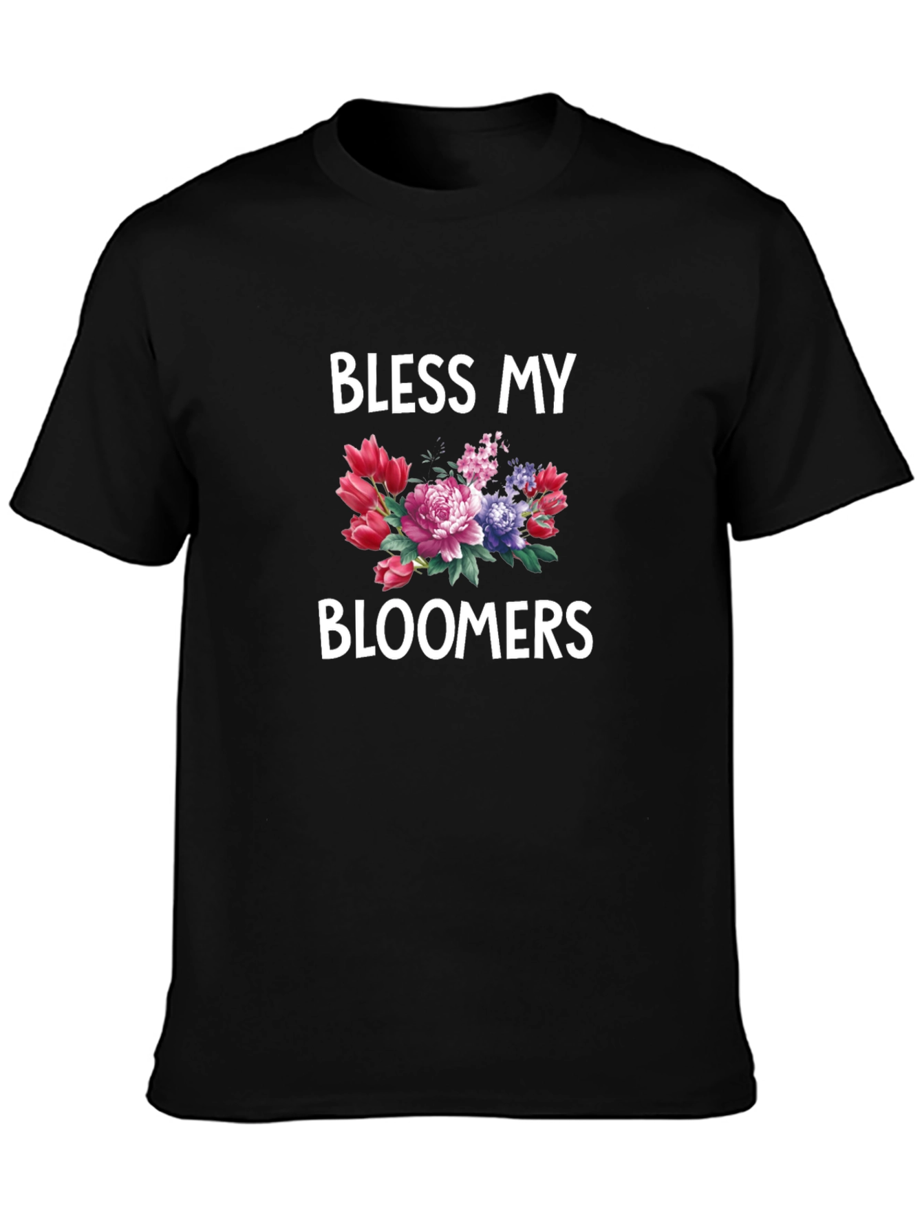 Black Bless My Bloomers Graphic T-Shirt view 3