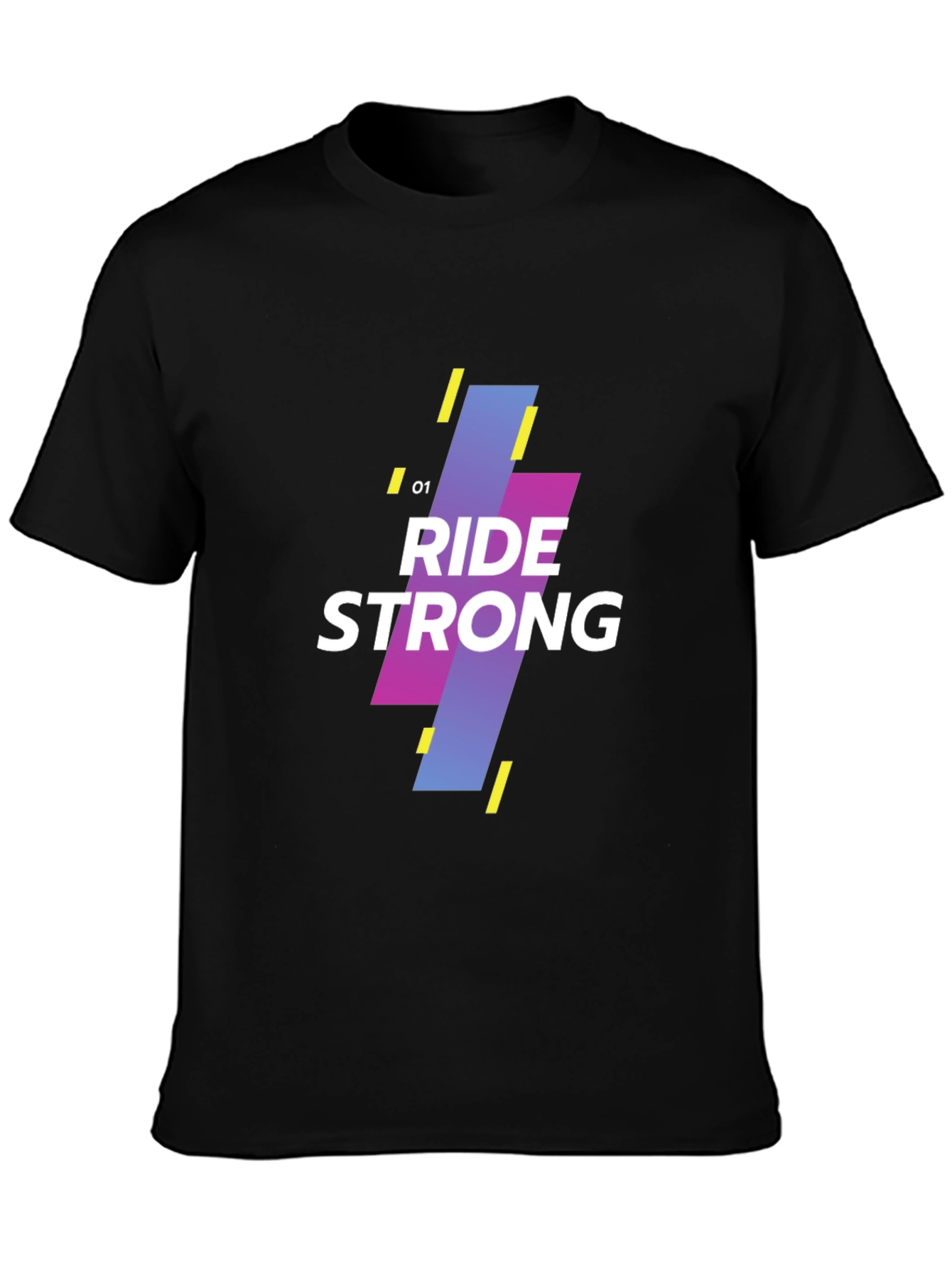 Black Ride Strong Graphic Tee - Modern Design view 3