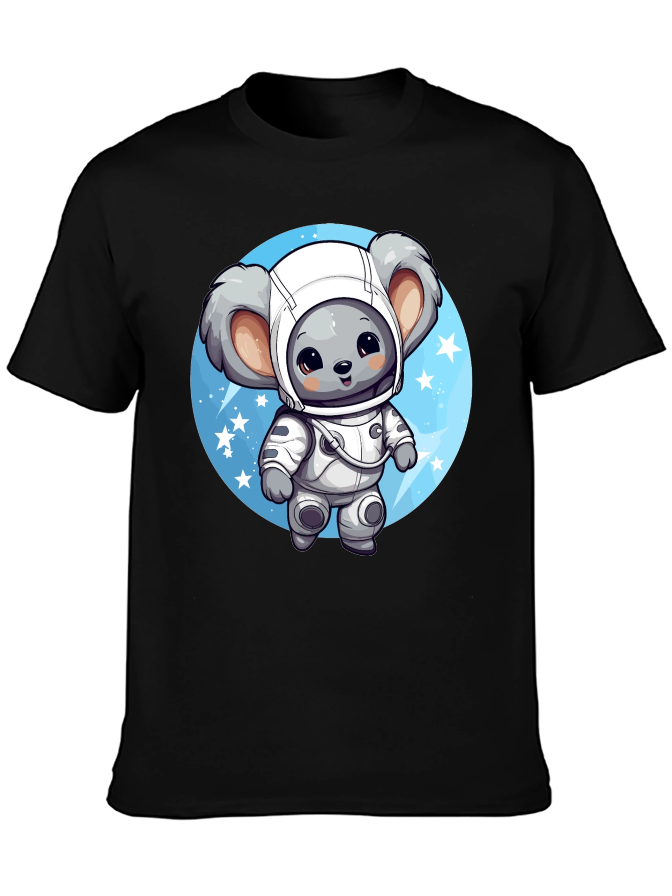 Black Koala Astronaut Graphic Tee - Black view 3