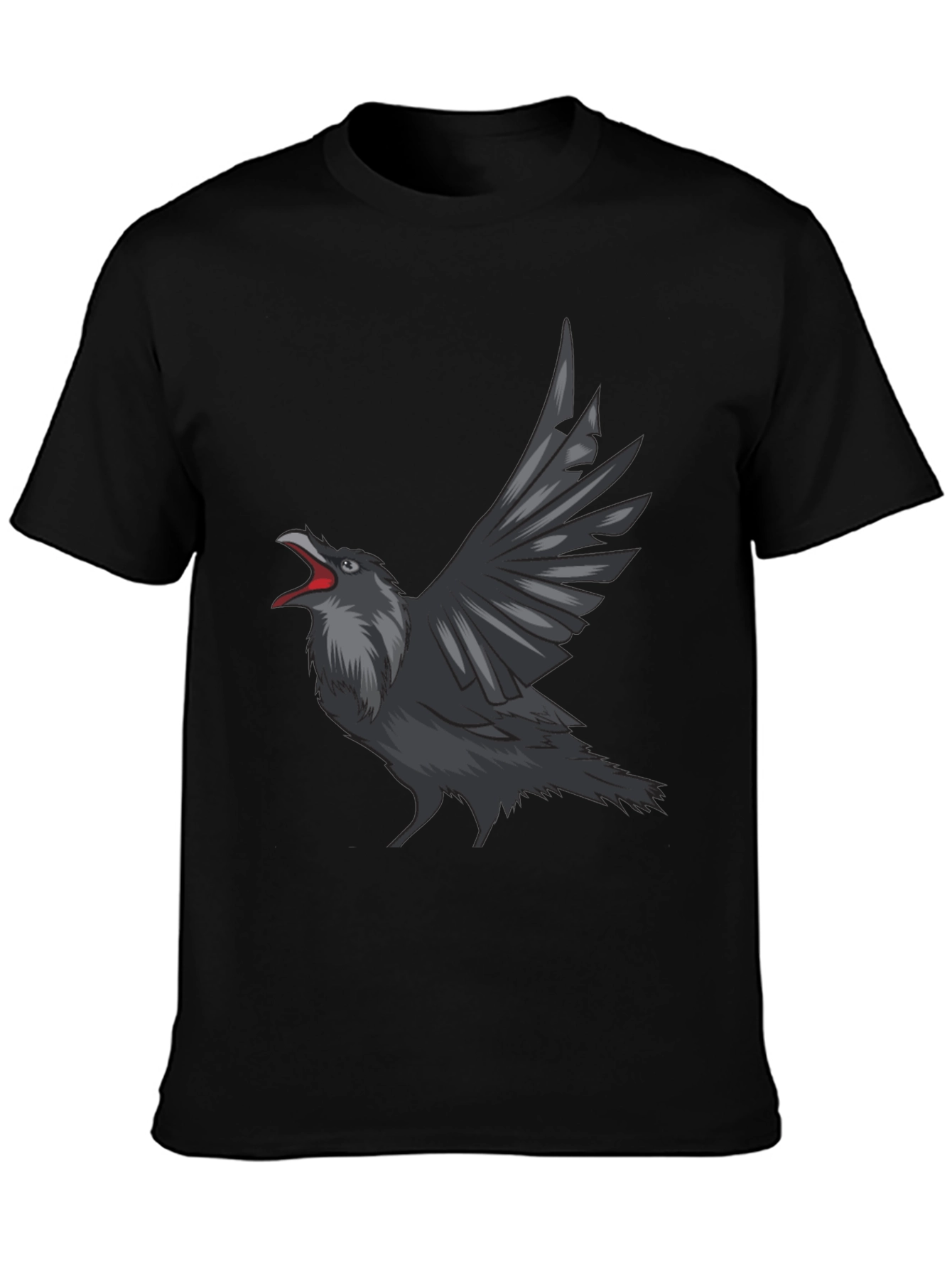 Black Raven Graphic Tee - Men's Black T-Shirt view 3