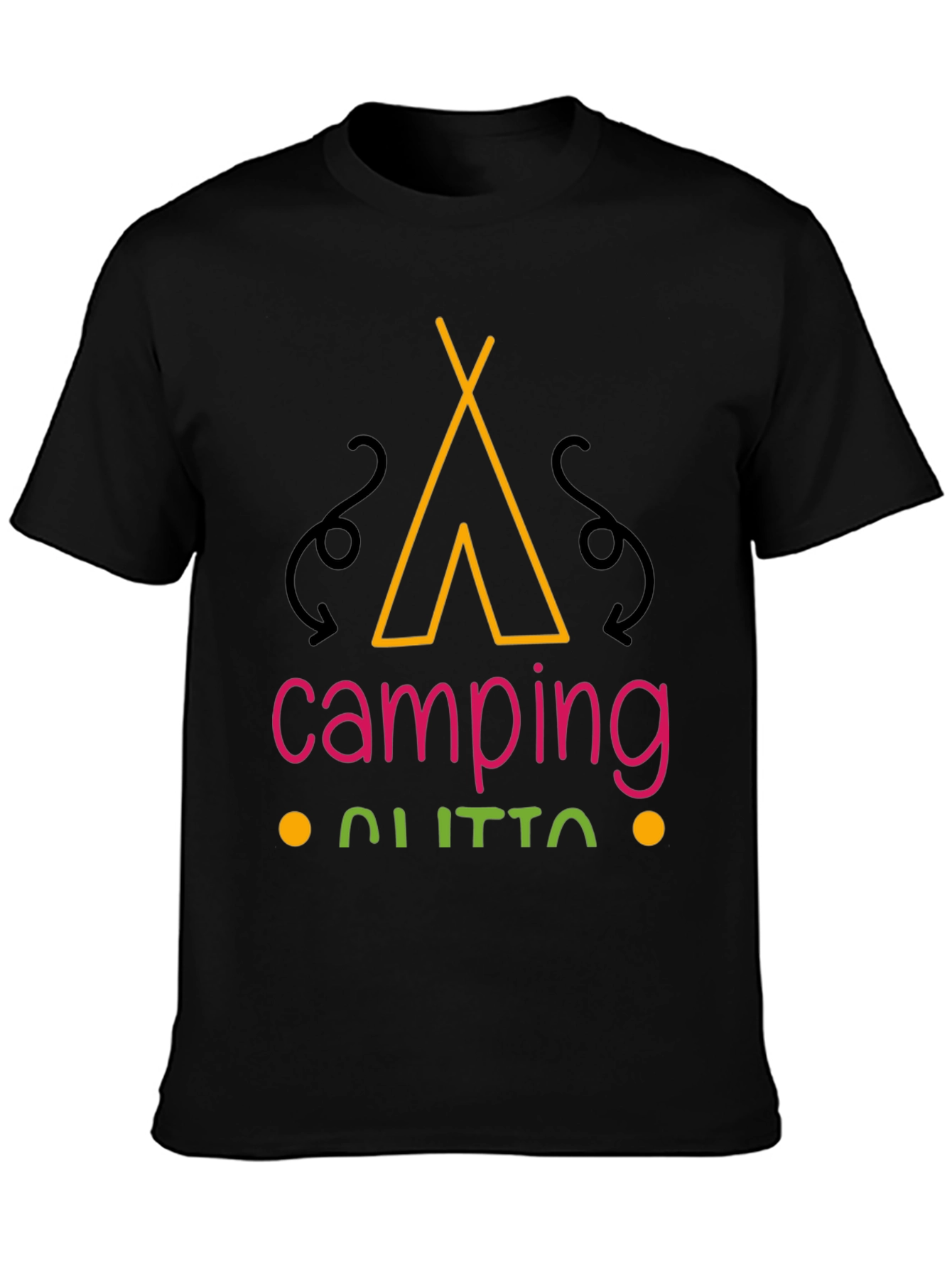 Black Camping Outfit T-Shirt - Nature Lover Tee view 3