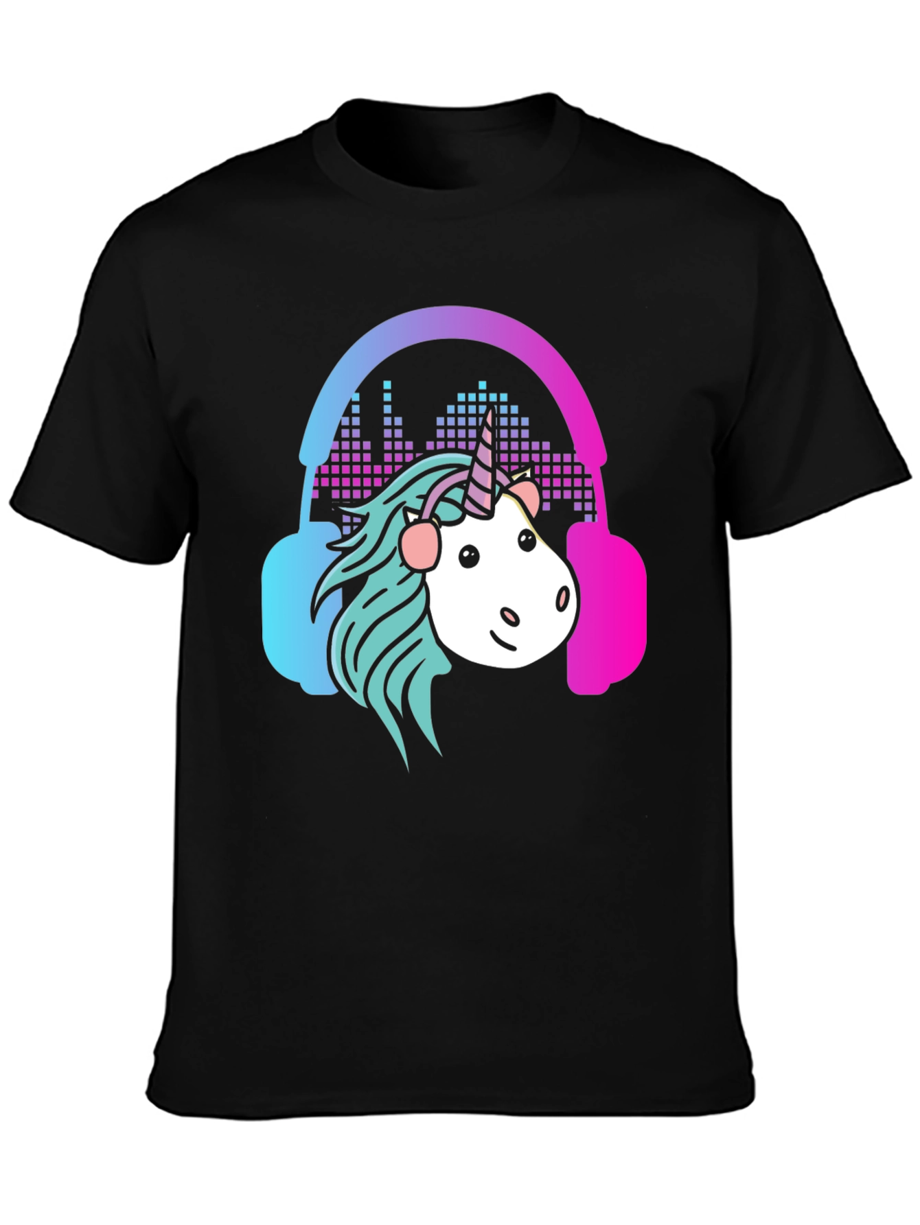 Black Unicorn DJ Graphic Tee - Cool Comfort view 3