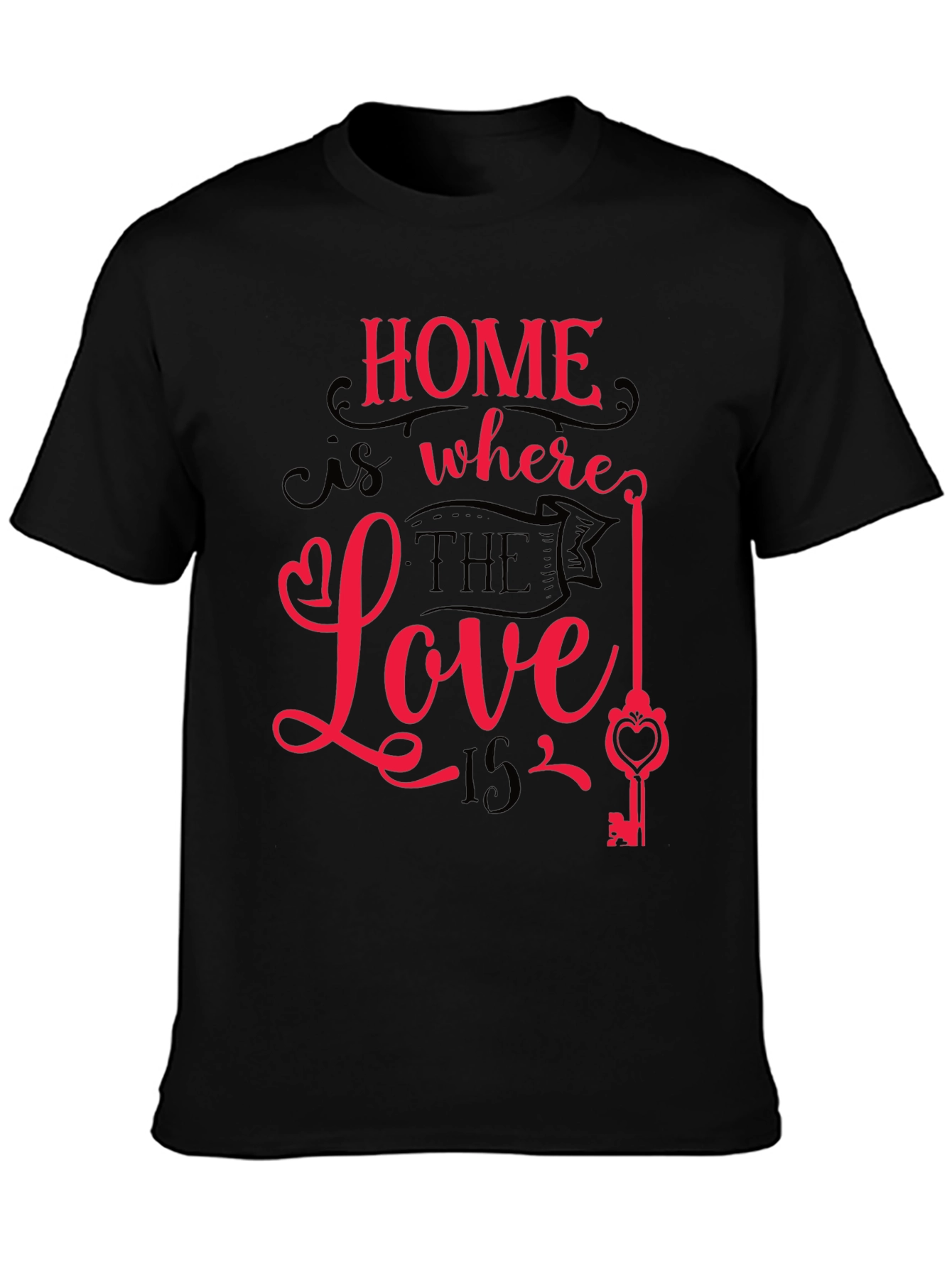 Black Home is Where the Love Is Graphic Tee view 3
