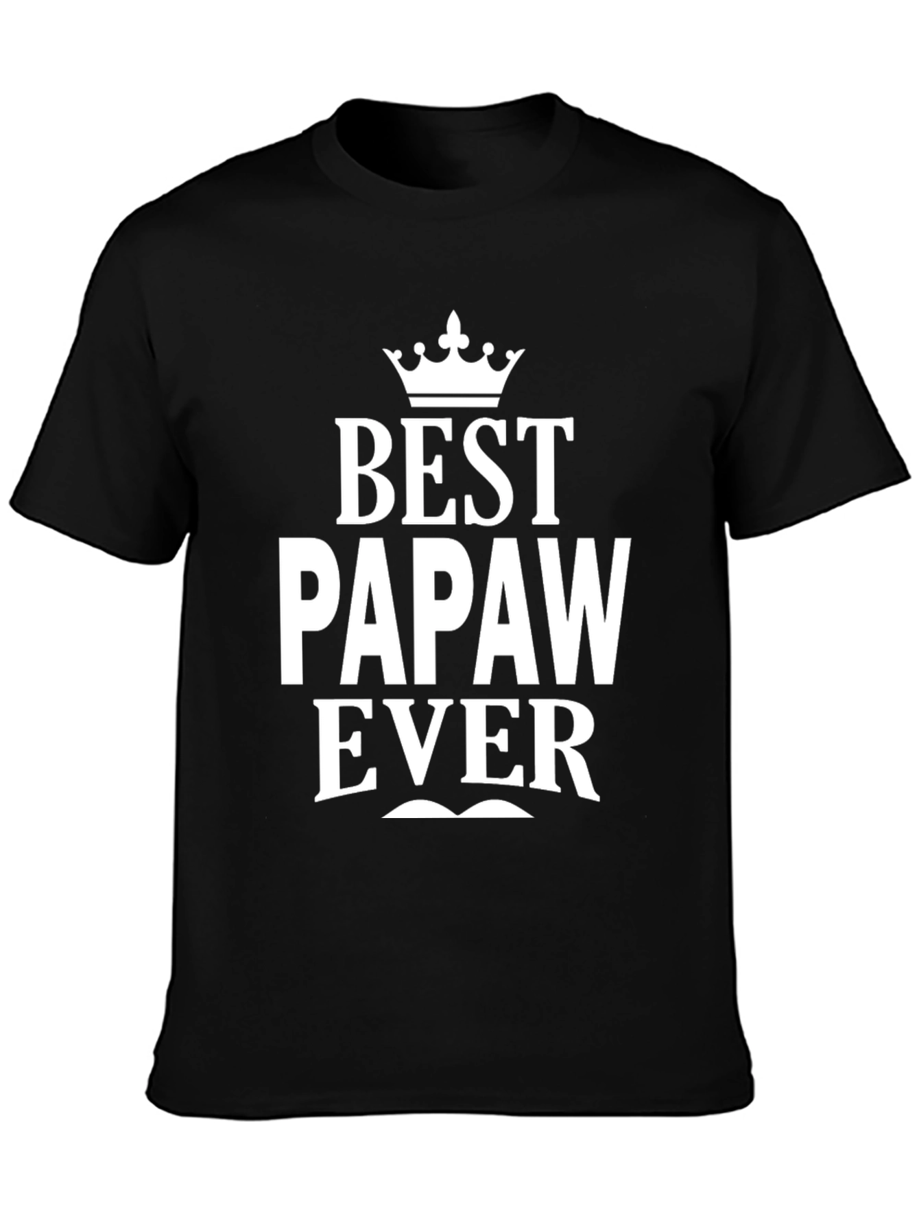 Black Best Papaw Ever Black Graphic T-Shirt view 3