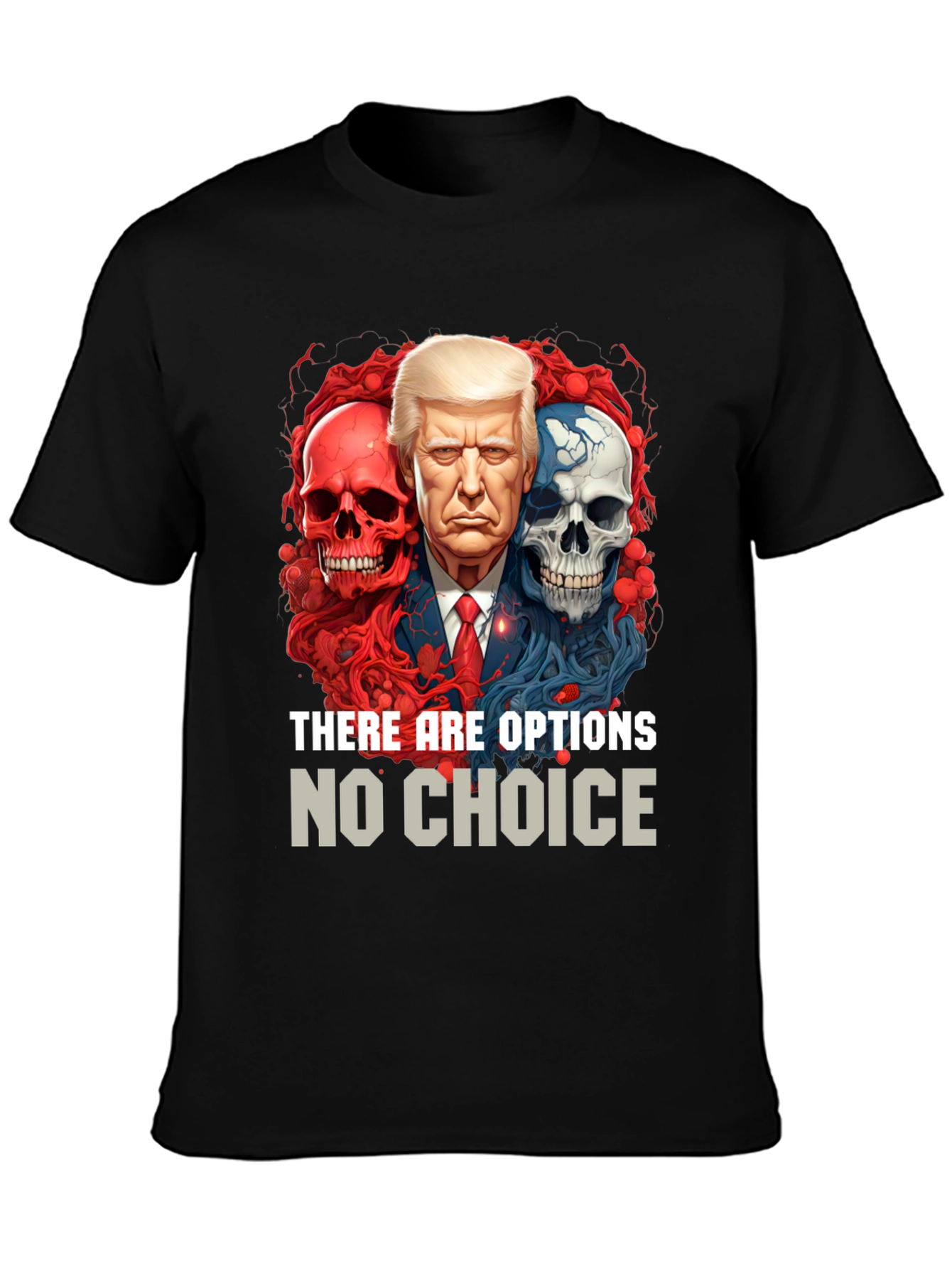 Black Political T-Shirt: Options No Choice view 3