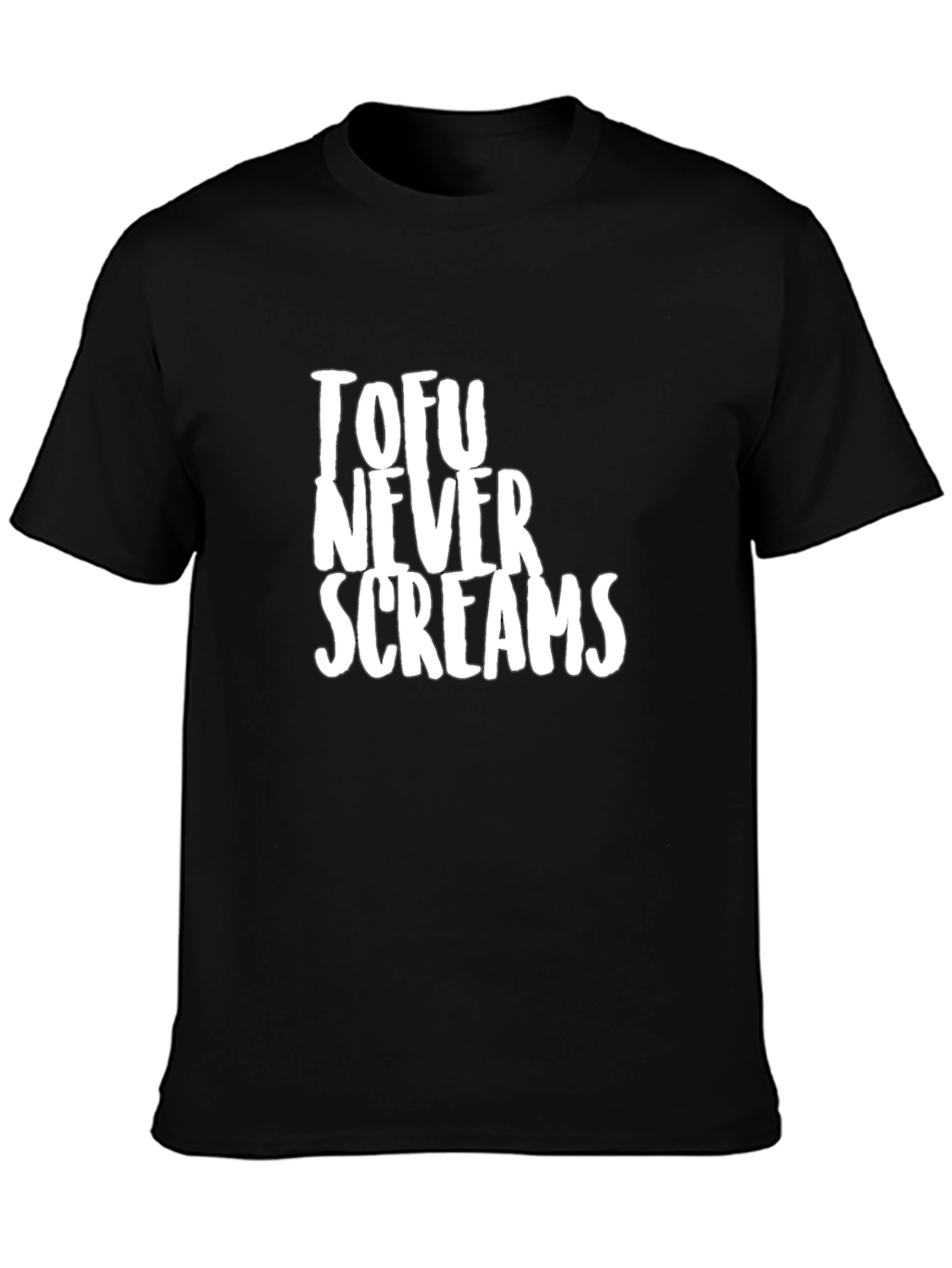 Black Tofu Never Screams Graphic T-Shirt view 3