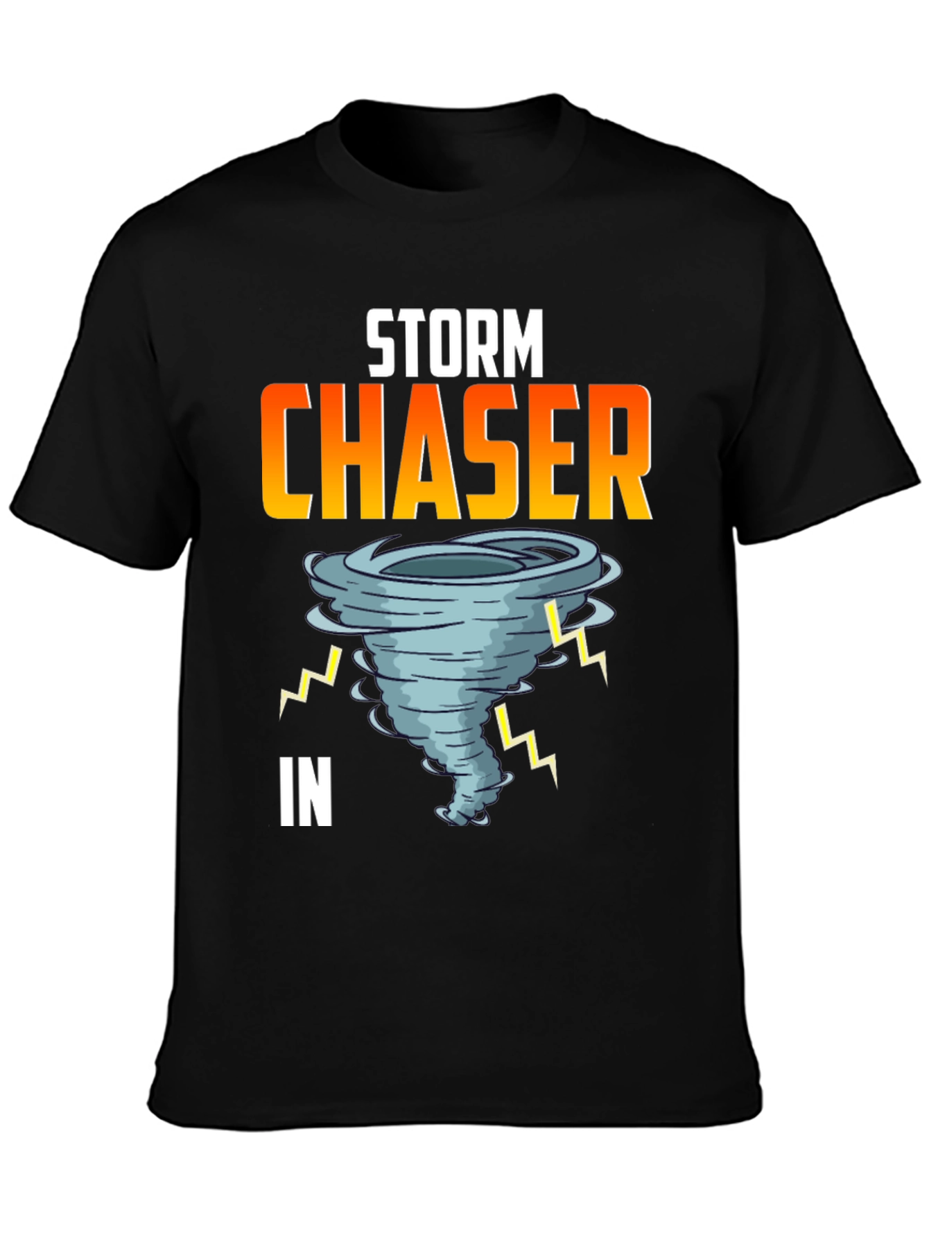 Black Storm Chaser Graphic Tee - Black Cotton T-Shirt view 3