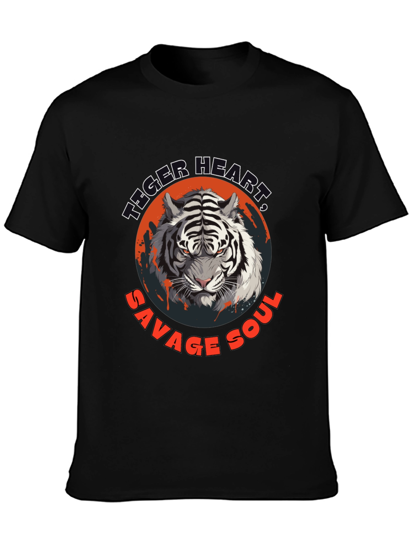 Black Tiger Heart Savage Soul Graphic Tee view 3