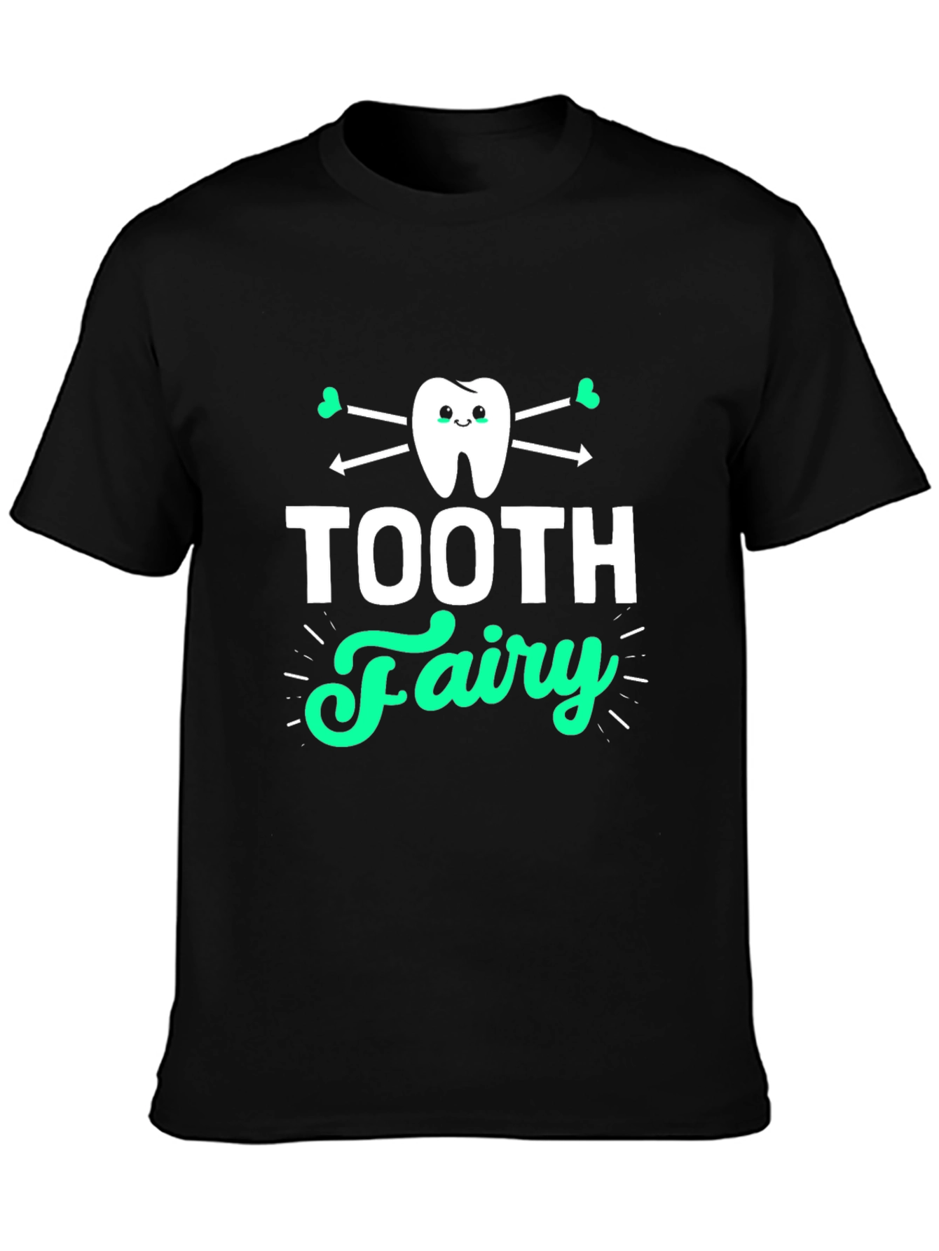Black Tooth Fairy Graphic T-Shirt - Black Cotton Tee view 3