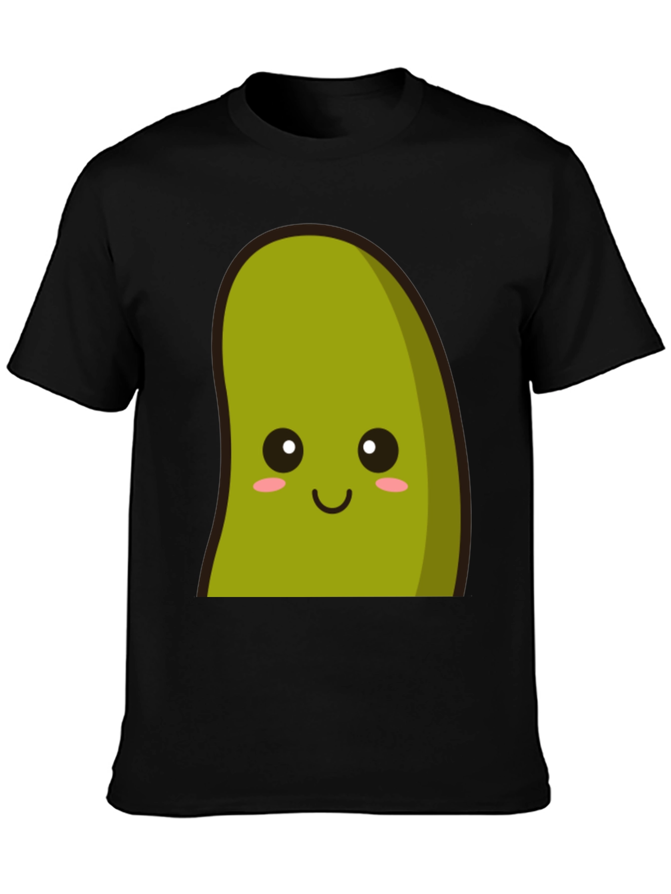 Black Kawaii Avocado Graphic Tee - Unisex Soft Cotton Blend view 3