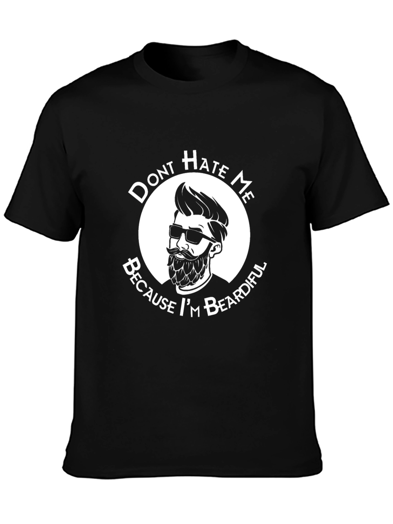 Black Don't Hate Me Because I'm Beardiful T-Shirt view 3