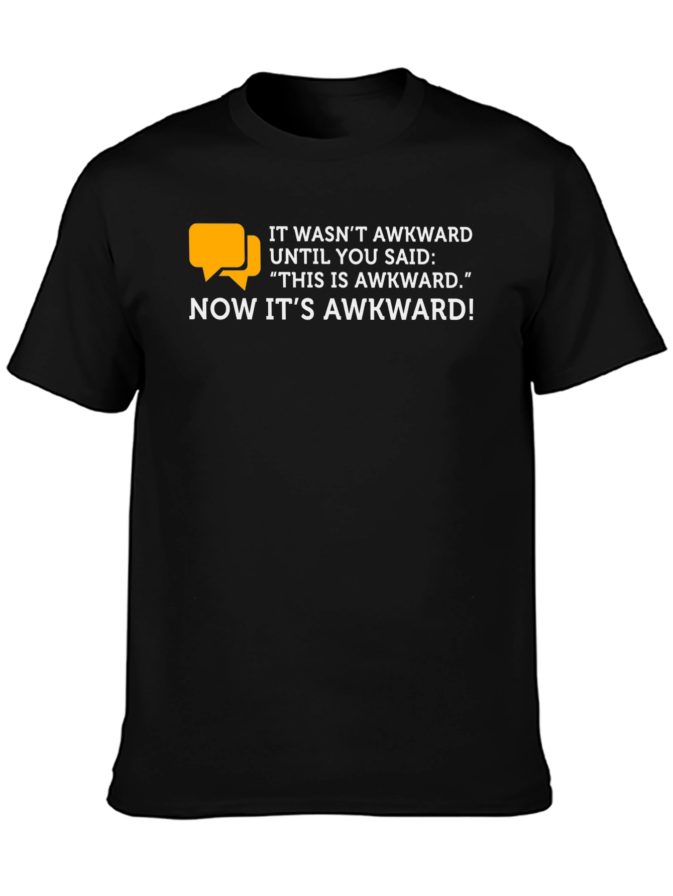 Black Awkward Conversation Starter Graphic Tee view 3