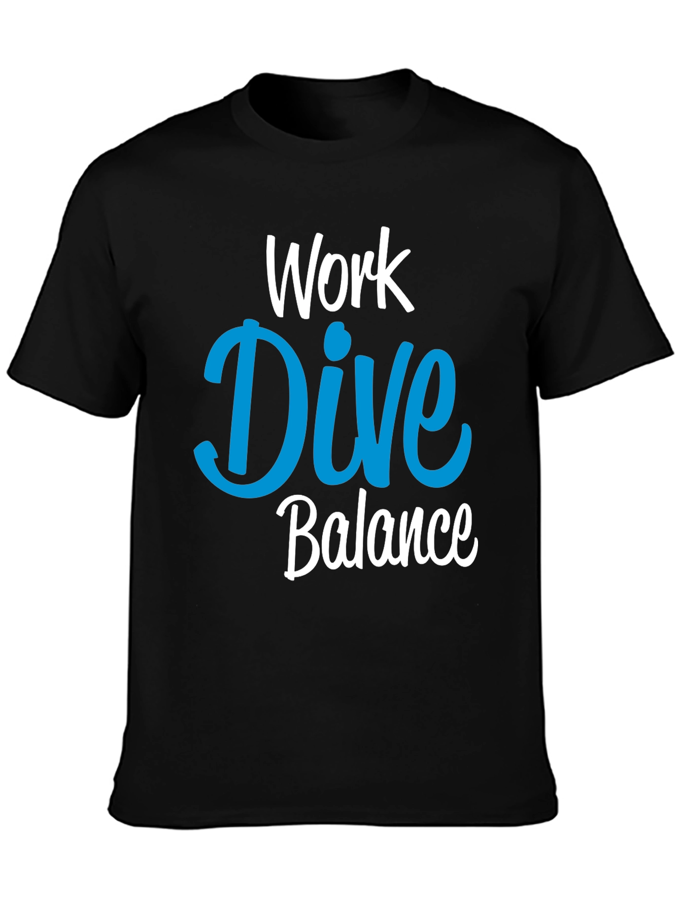 Black Work Dive Balance Graphic T-Shirt view 3
