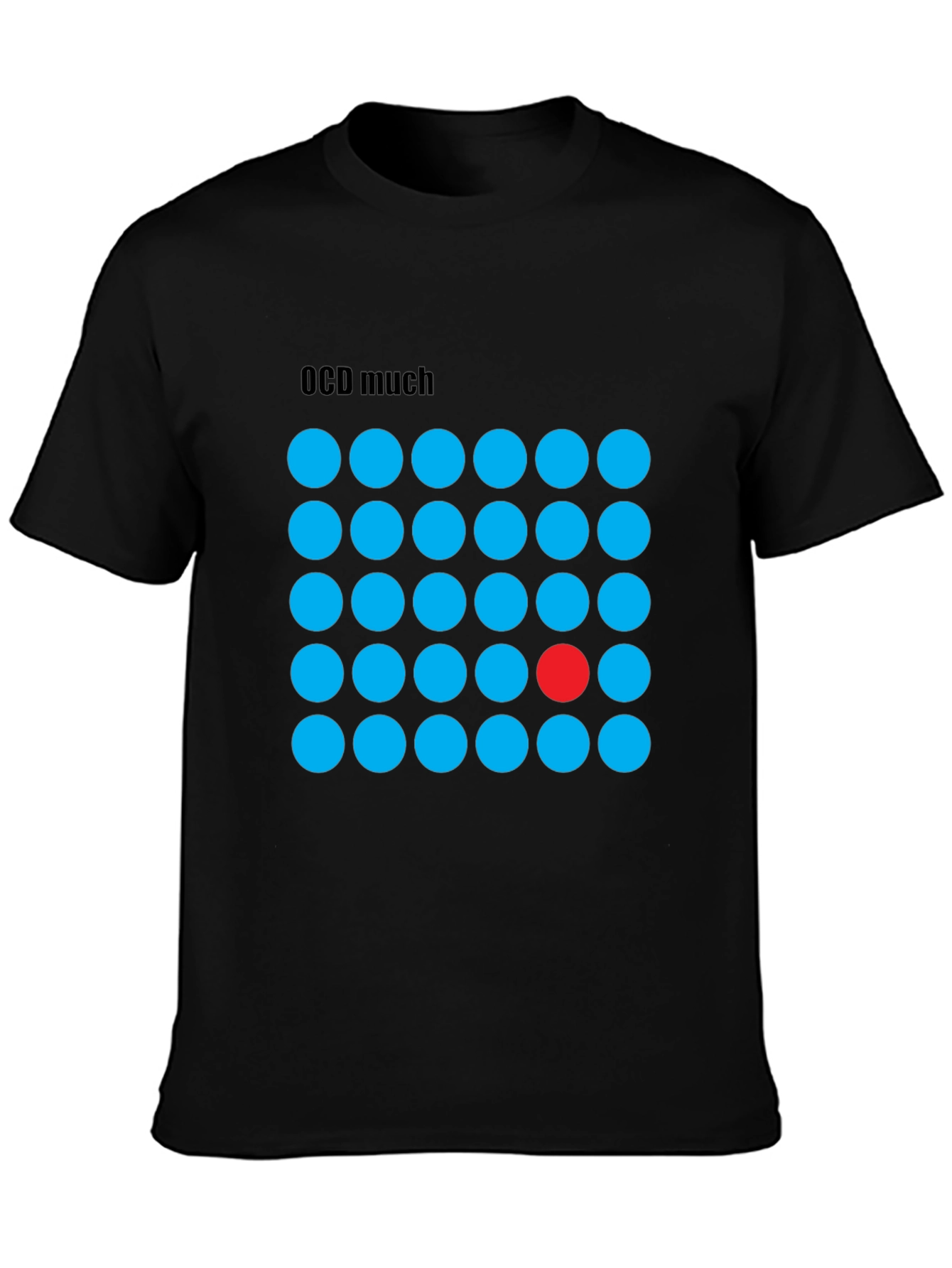 Black OCD Much T-Shirt - Funny Graphic Tee view 3