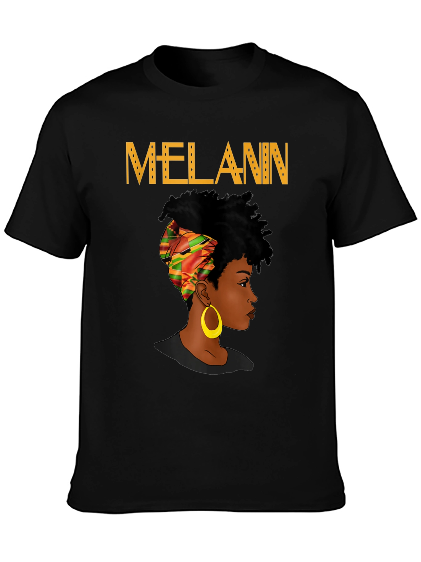 Black Melanin Queen Black Graphic Tee view 3