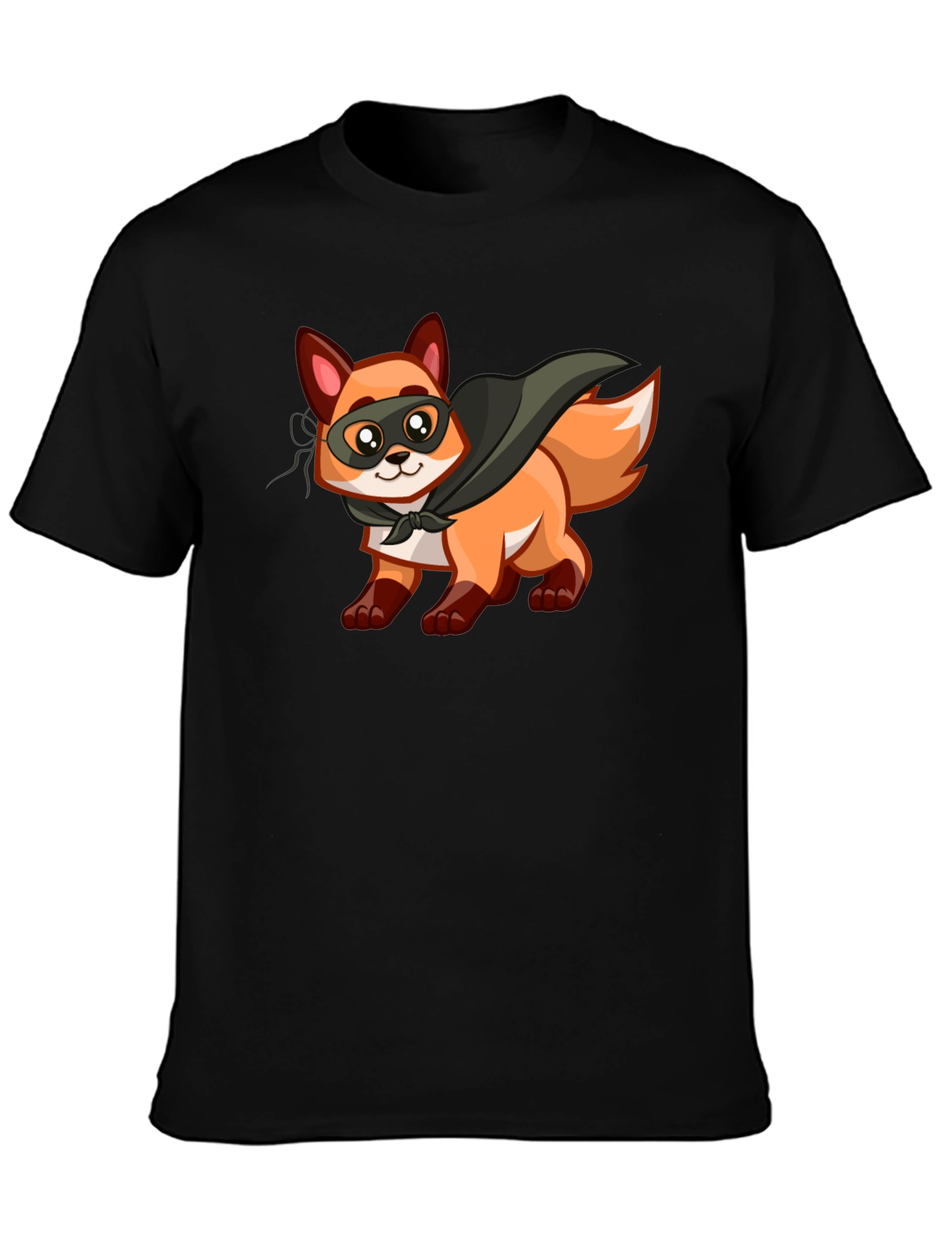 Black Hero Fox Graphic T-Shirt - Soft Cotton Tee view 3