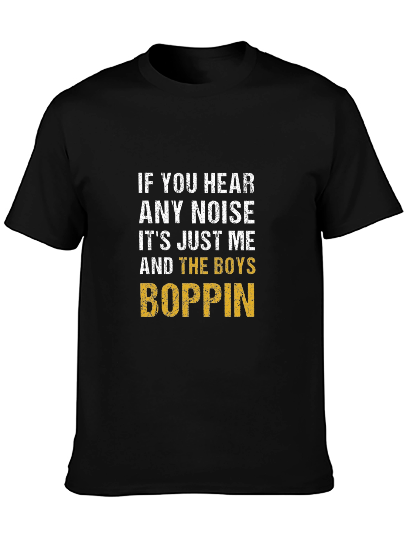 Black Funny "Boppin" Graphic T-Shirt view 3
