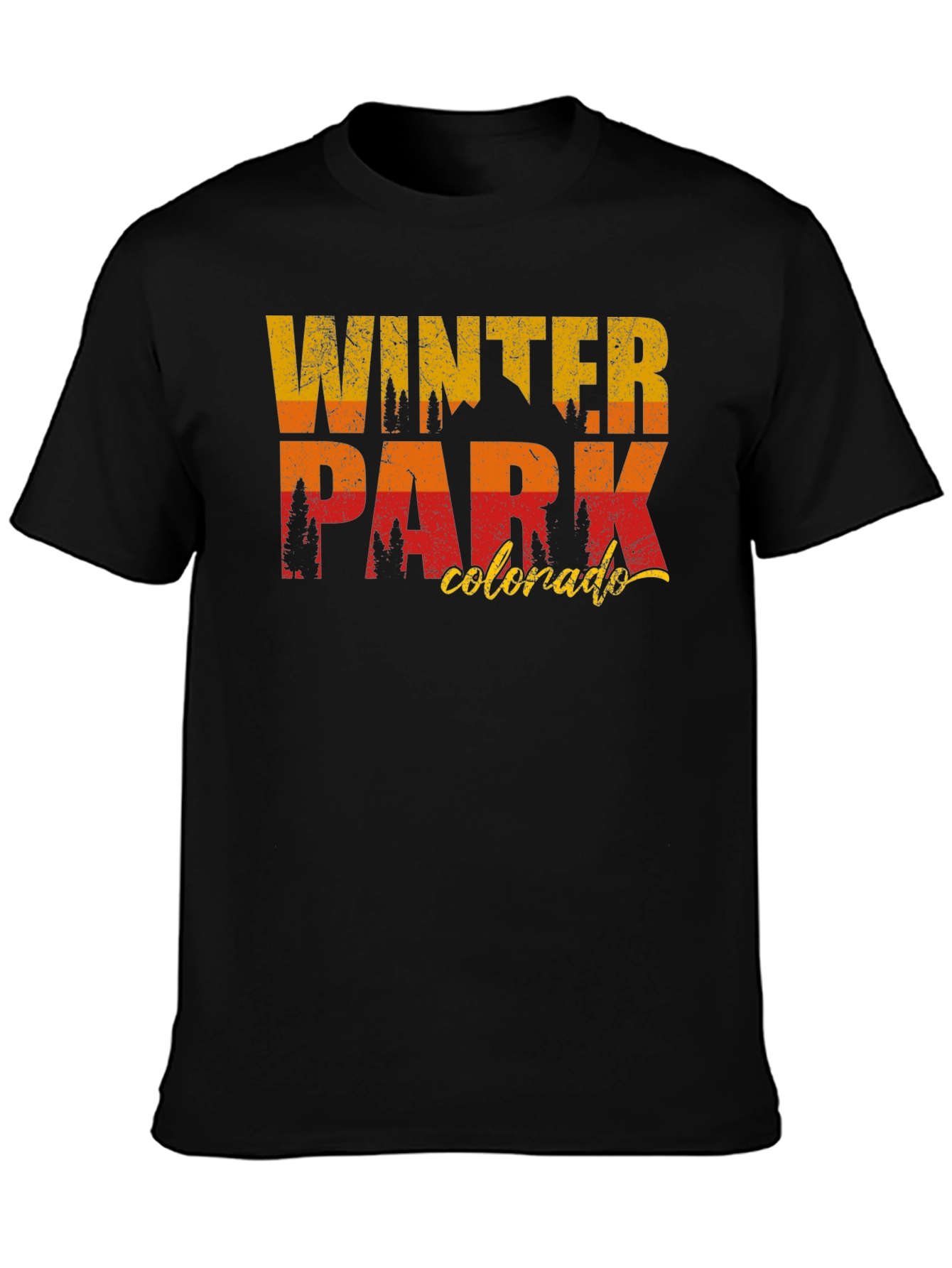 Black Winter Park Colorado Graphic Tee view 3