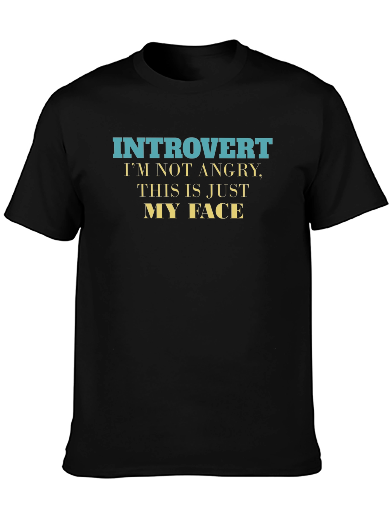 Black Introvert Black T-Shirt view 3