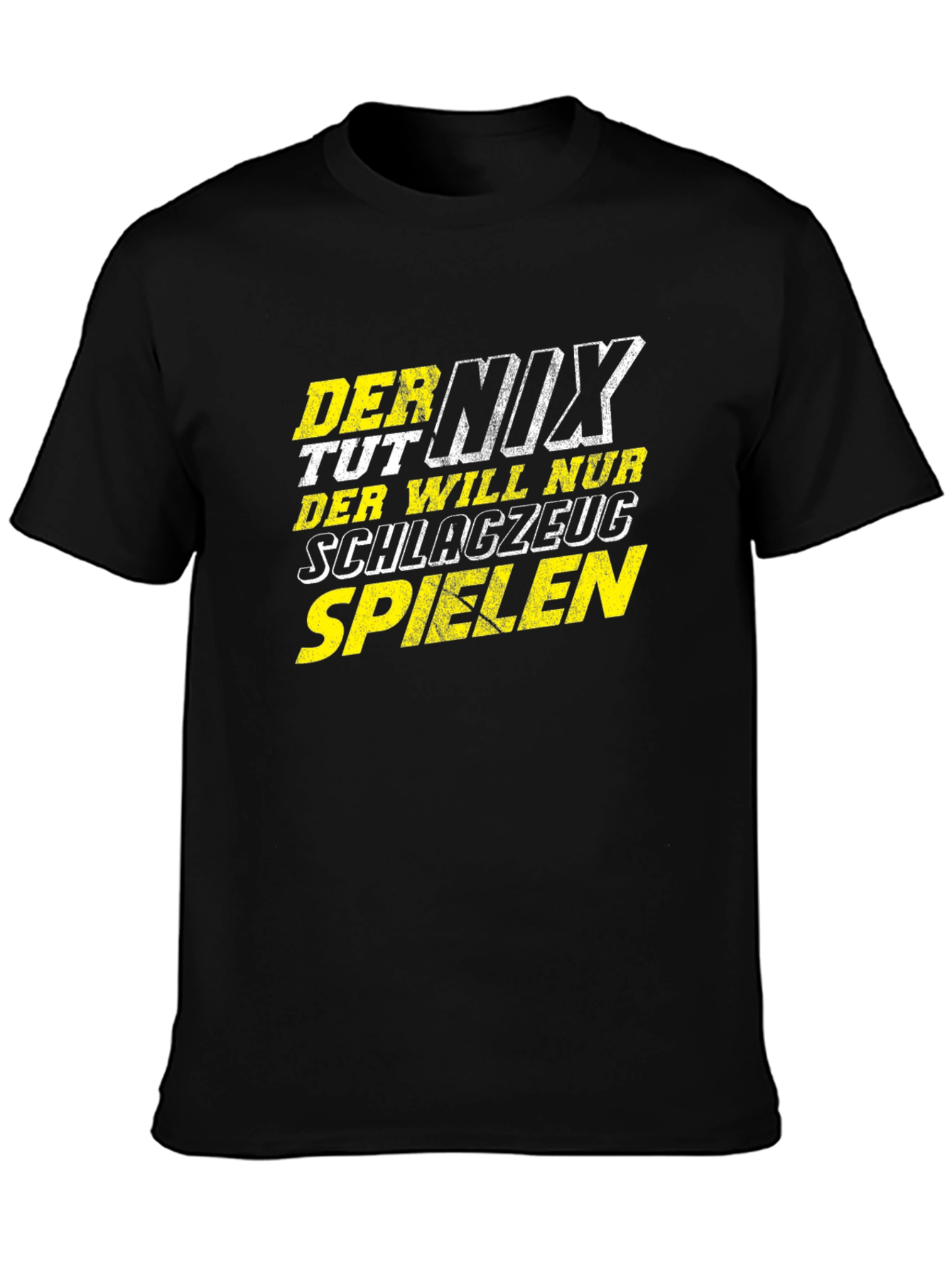 Black Der Nix Tut T-Shirt - Drummer Gift view 3
