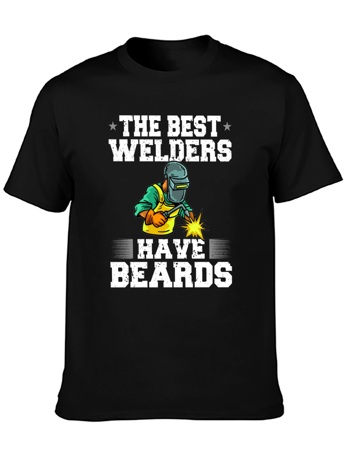 Black Best Welders Have Beards T-Shirt view 3