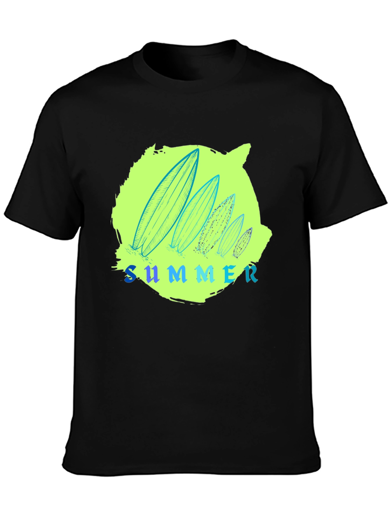 Summer Surfboard T-Shirt - Black - 3