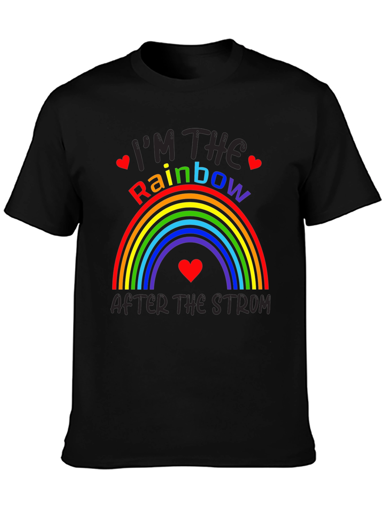 Black Rainbow After The Storm Graphic Tee view 3