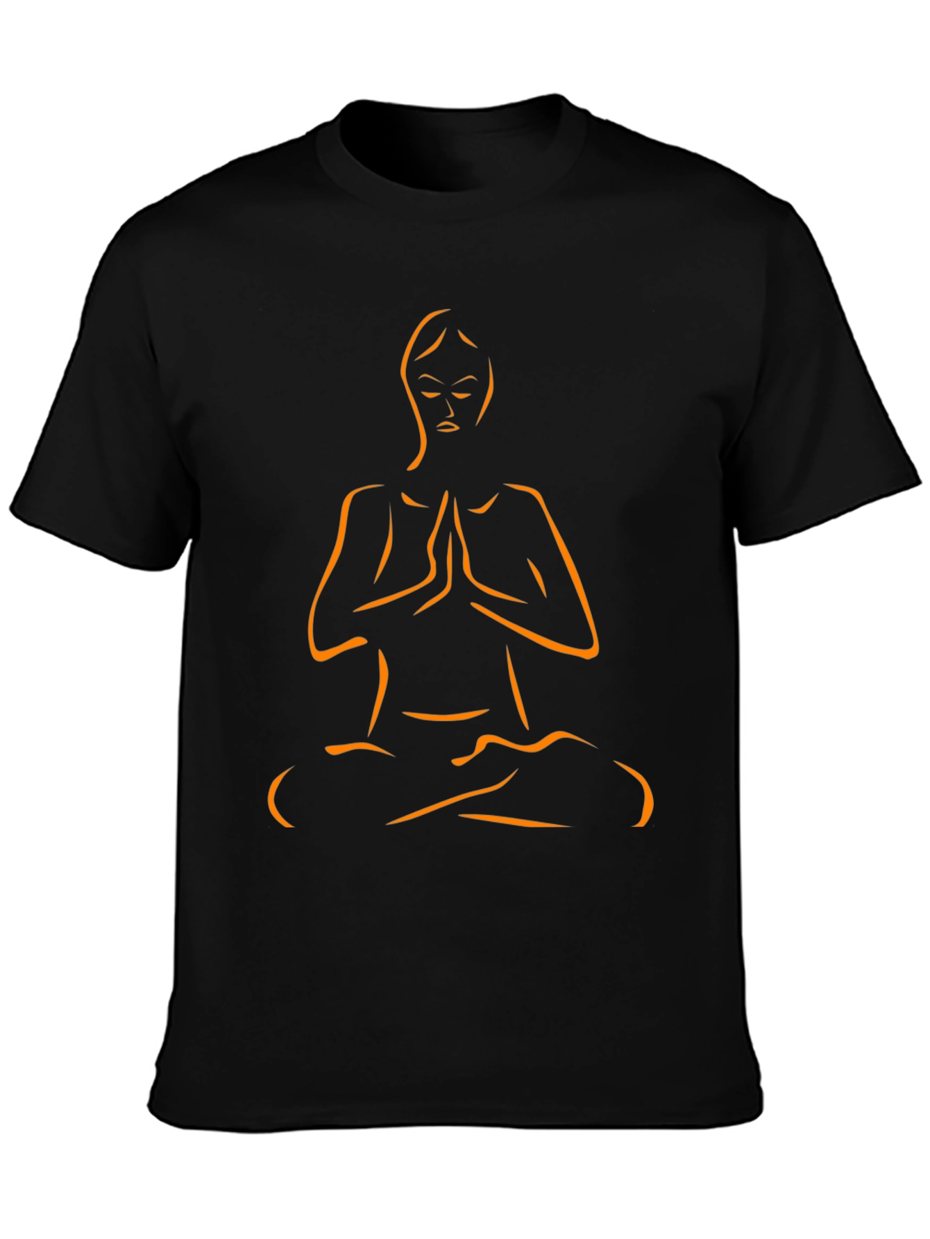 Black Yoga Pose Graphic T-Shirt - Black view 3