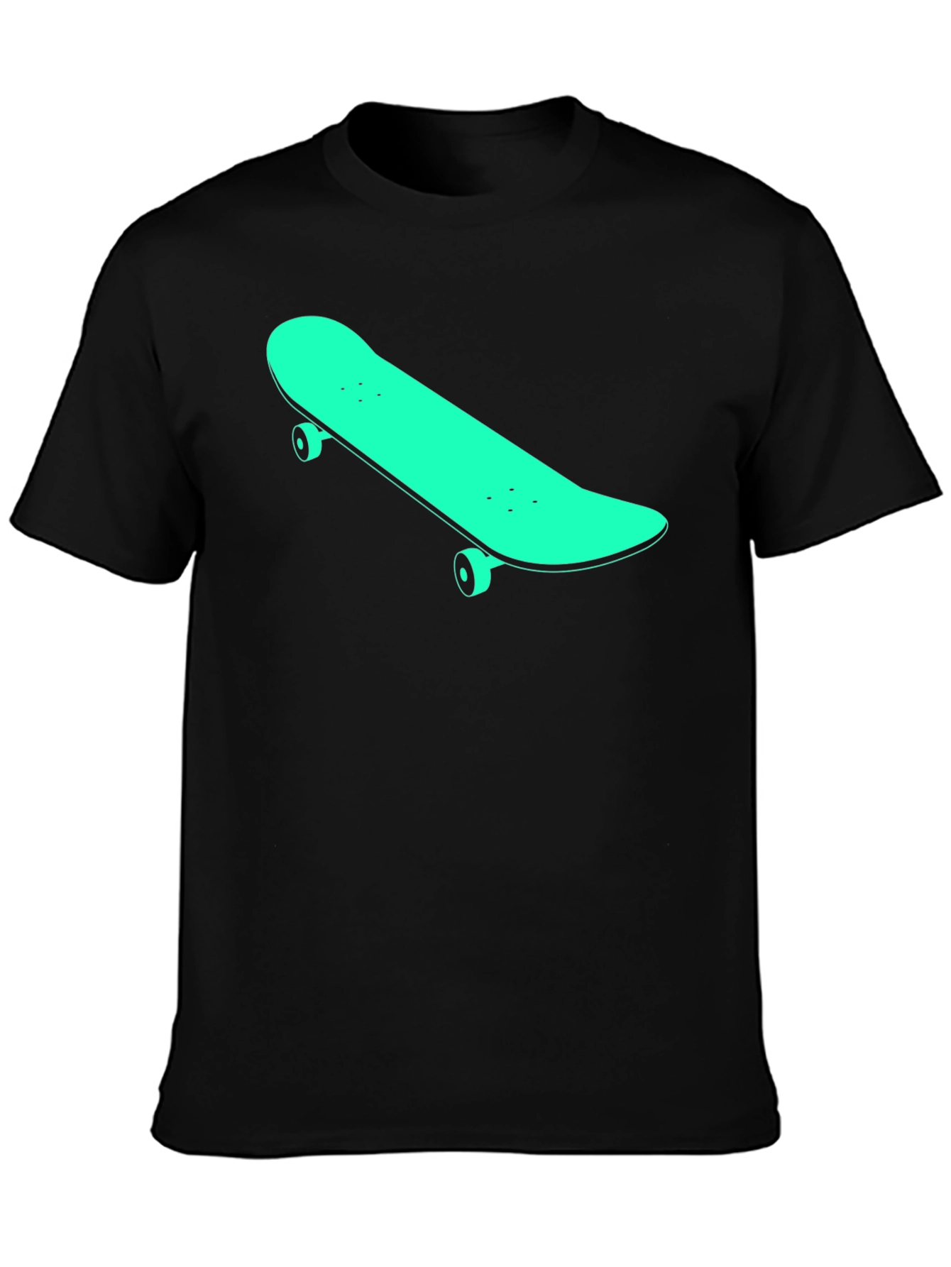 Black Skateboard Graphic Tee - Casual Style view 3