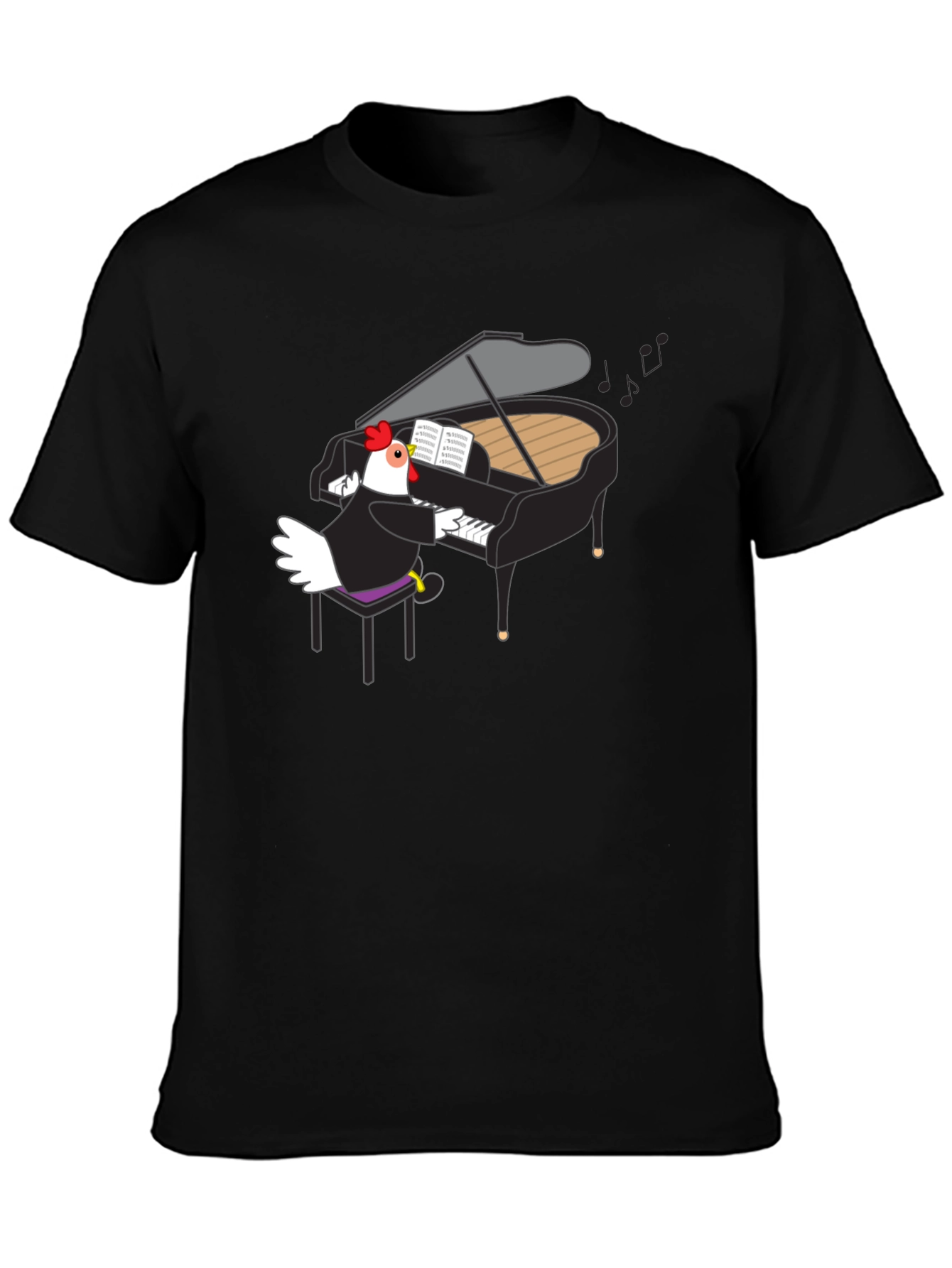 Black Chicken Pianist Graphic Tee view 3